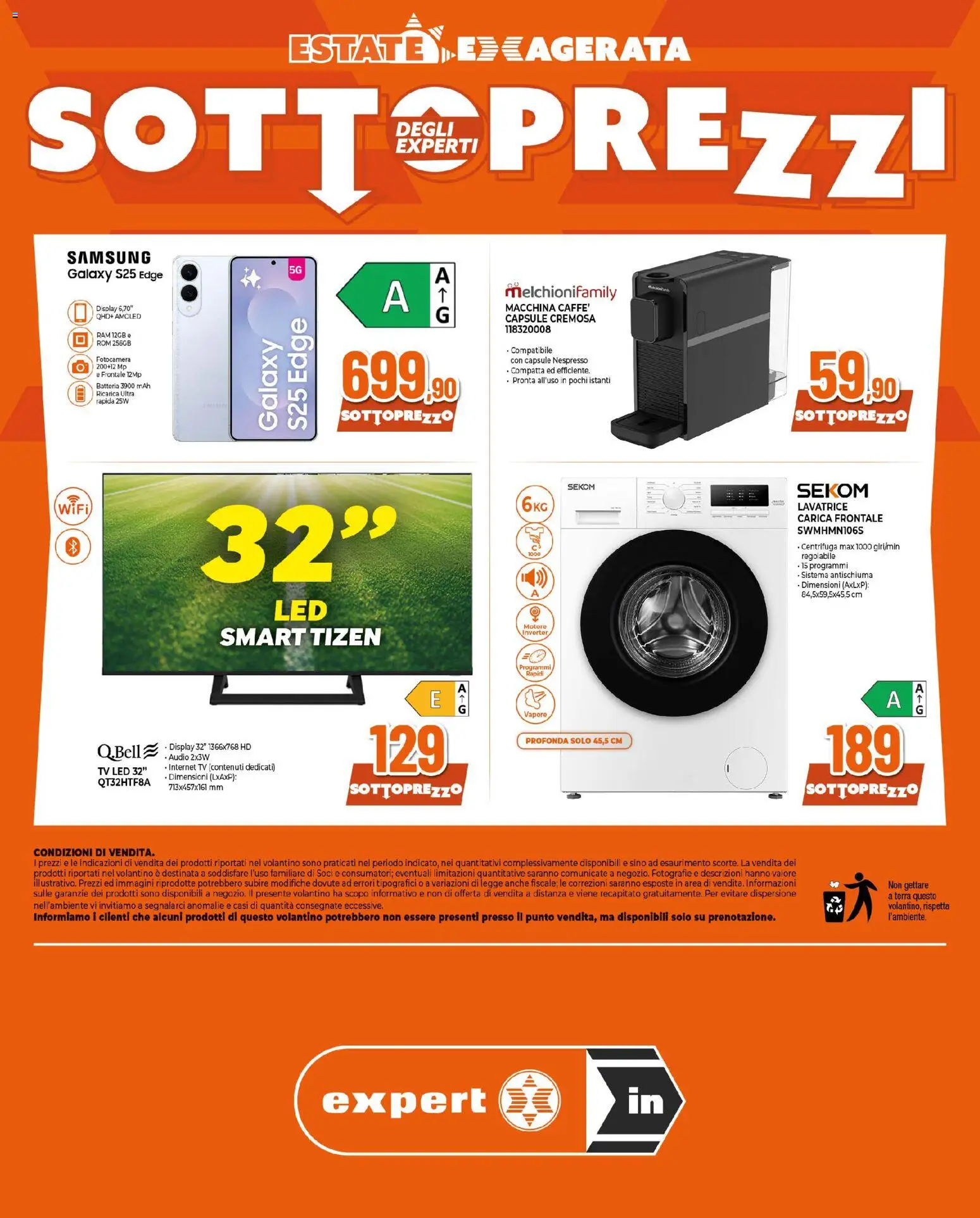 Volantino Ipercoop del 16/07/2026 | Pagina: 8 | Prodotti: Lavatrice, TV, Terra, Samsung