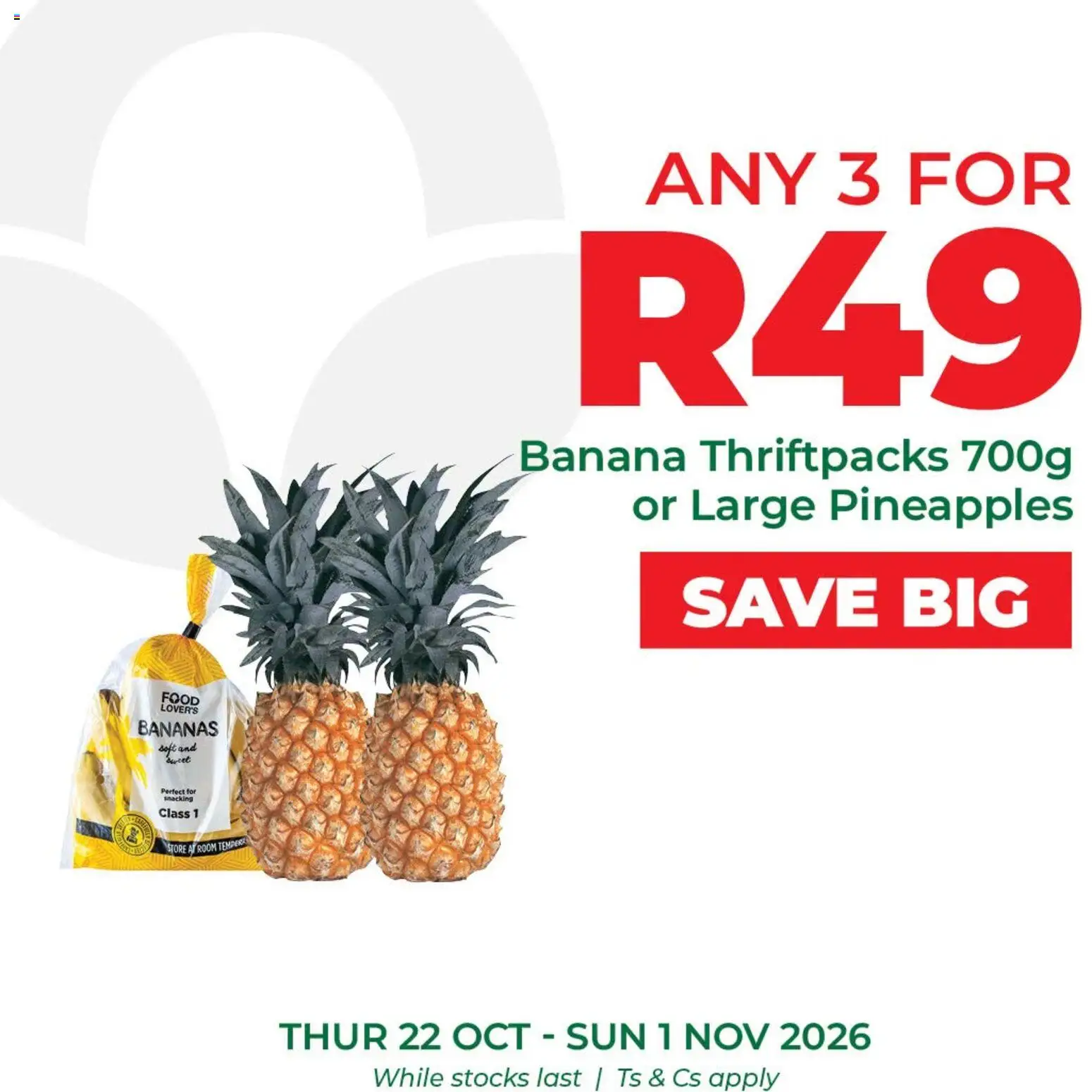 New Food Lover's Market catalogue – valid from 22/10/2026 | Page: 14 | Products: Bananas