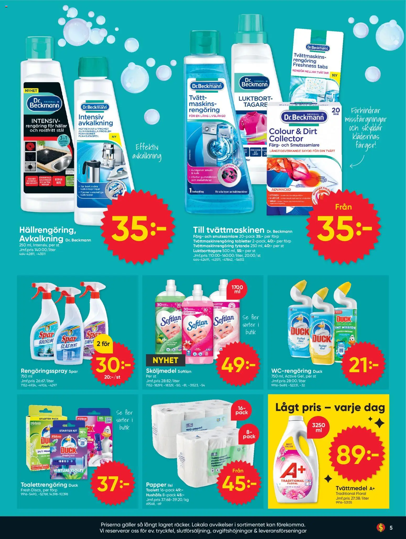 Dollar Store reklamblad aktuell från 24/08/2026 | Sida: 5 | Produkter: Toalett, Aktivt kol, Rengöringsspray, Glas
