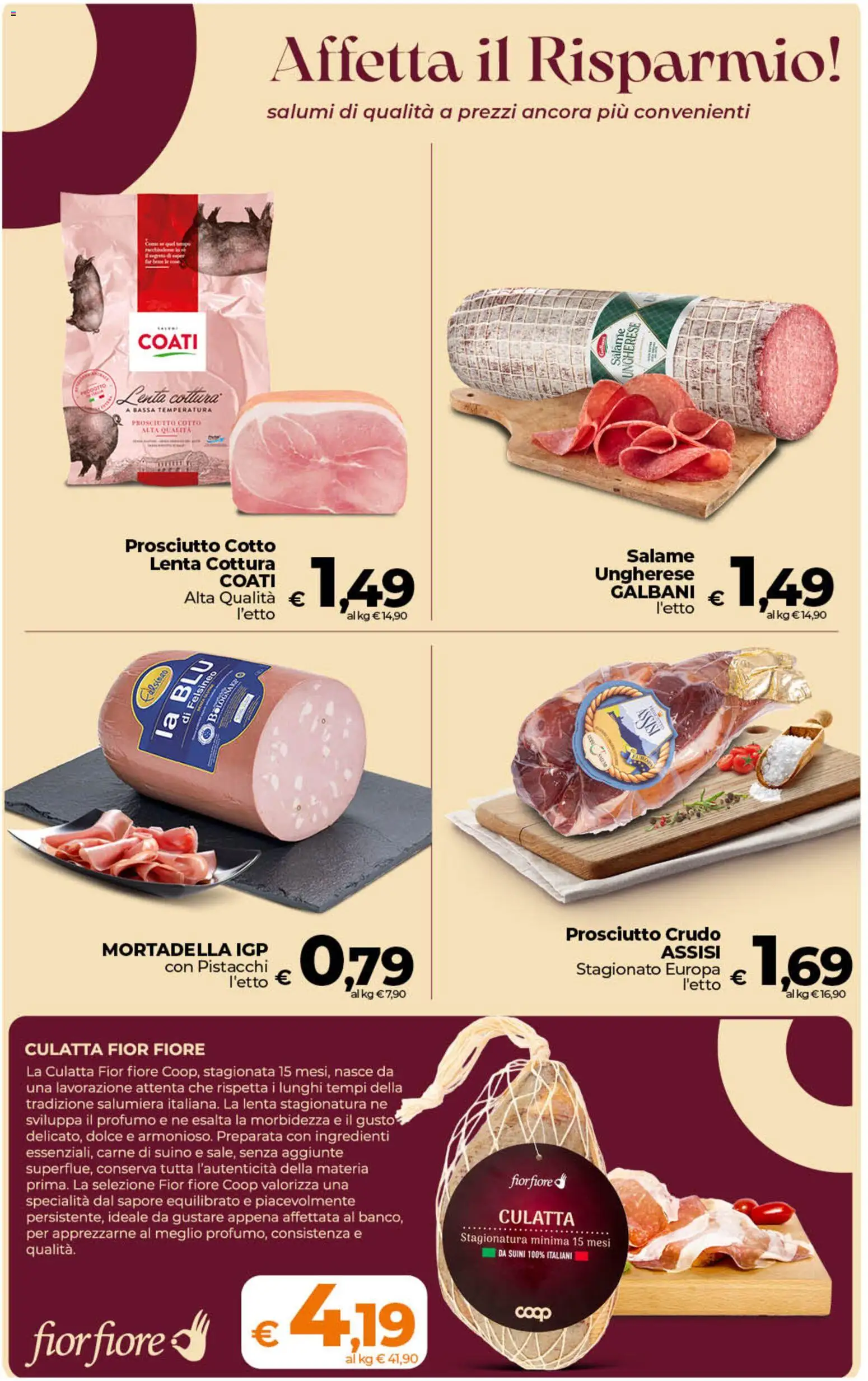 Volantino Ipercoop del 11/09/2026 | Pagina: 28 | Prodotti: Prosciutto Crudo, Suino, Carne, Ingredienti
