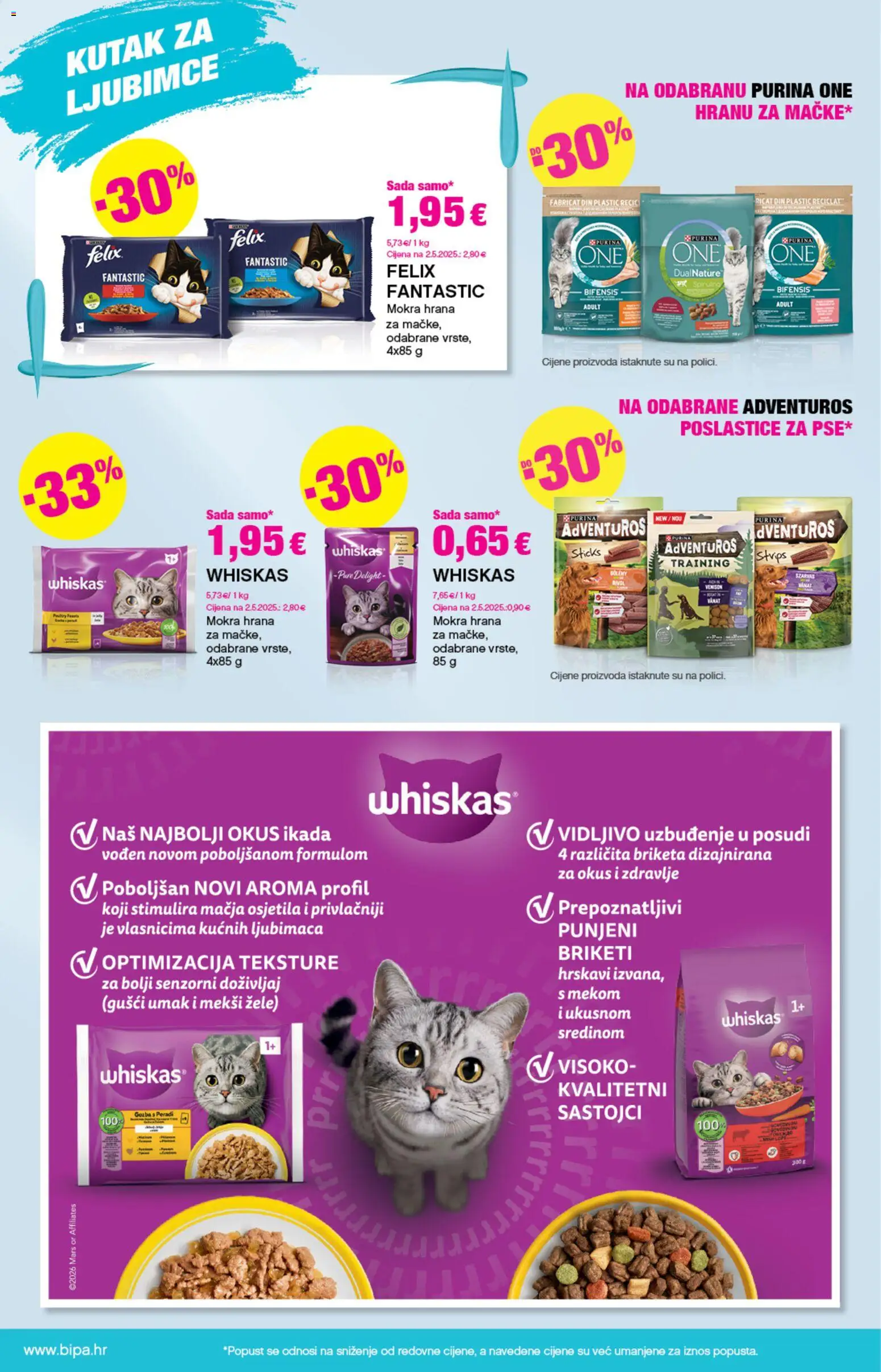 Bipa katalog | vrijedi od 20.08.2026 | Stranica: 16 | Proizvodi: Whiskas, Umak, Briketi, Sastojci