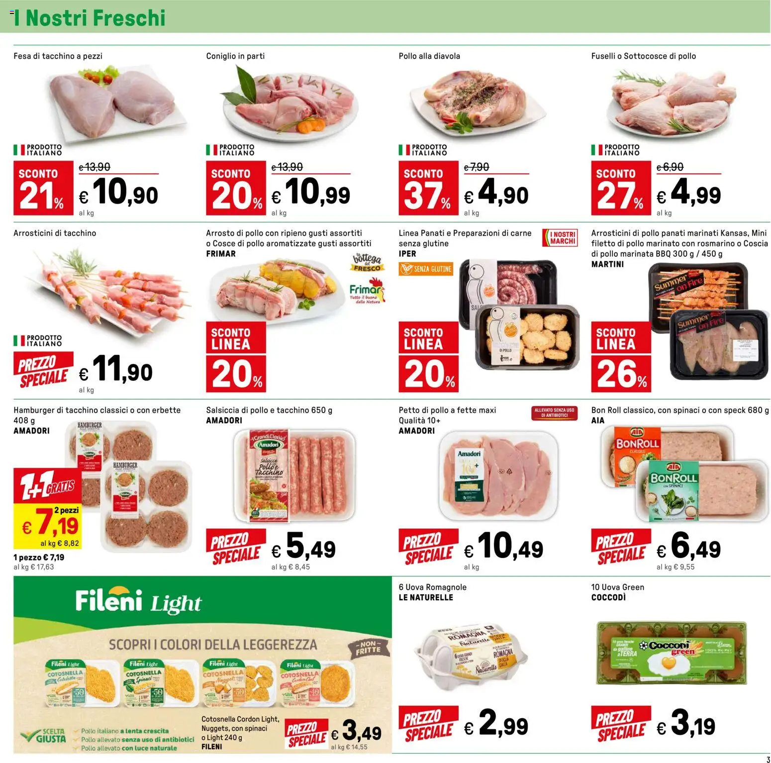Volantino Iper del 11.05.2026 | Pagina: 3 | Prodotti: Petto di Pollo, Arrosto, Tacchino, Salsiccia