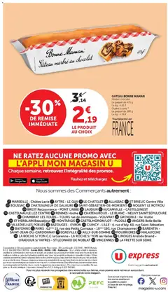 U Express - Prévisualisation de U Express catalogue valide à partir de 11/08/2026 | Page: 12 | Produits: Store, Gâteau, Chocolat, Bonne Maman