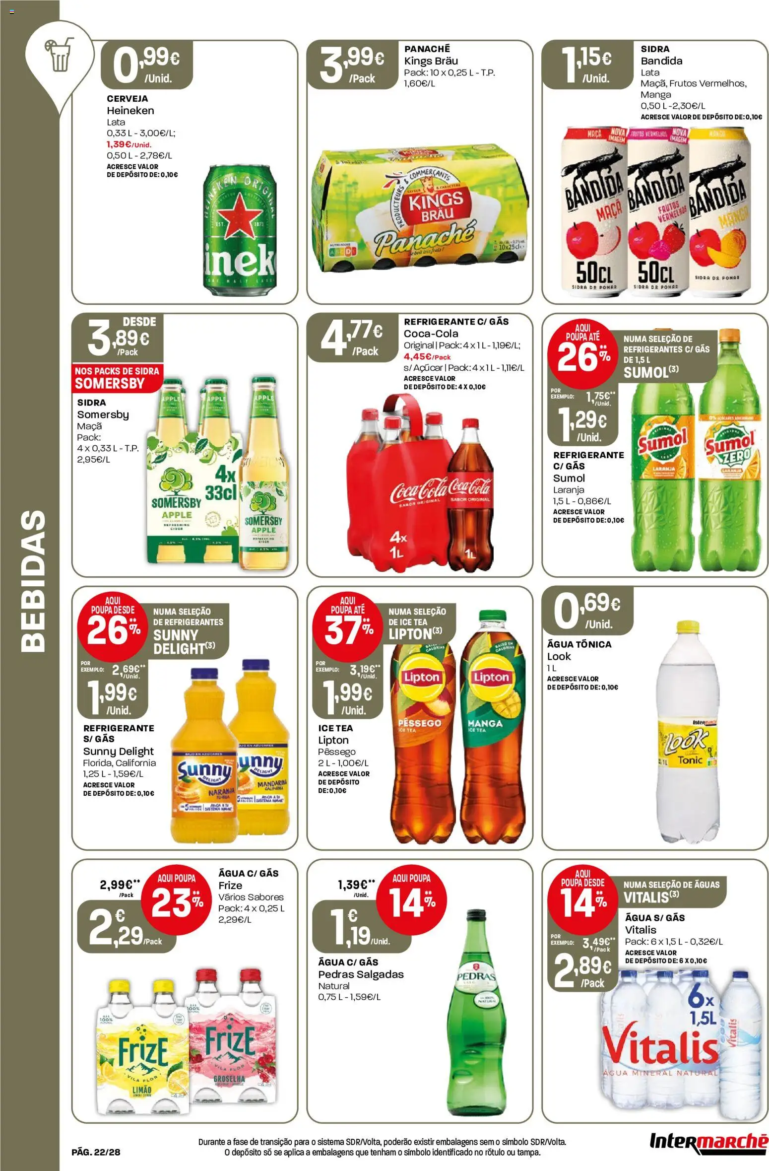Intermarché Folheto Contact │ válido de 09/07/2026 | Página: 22 | Produtos: Refrigerante, Maça, Somersby, Açúcar