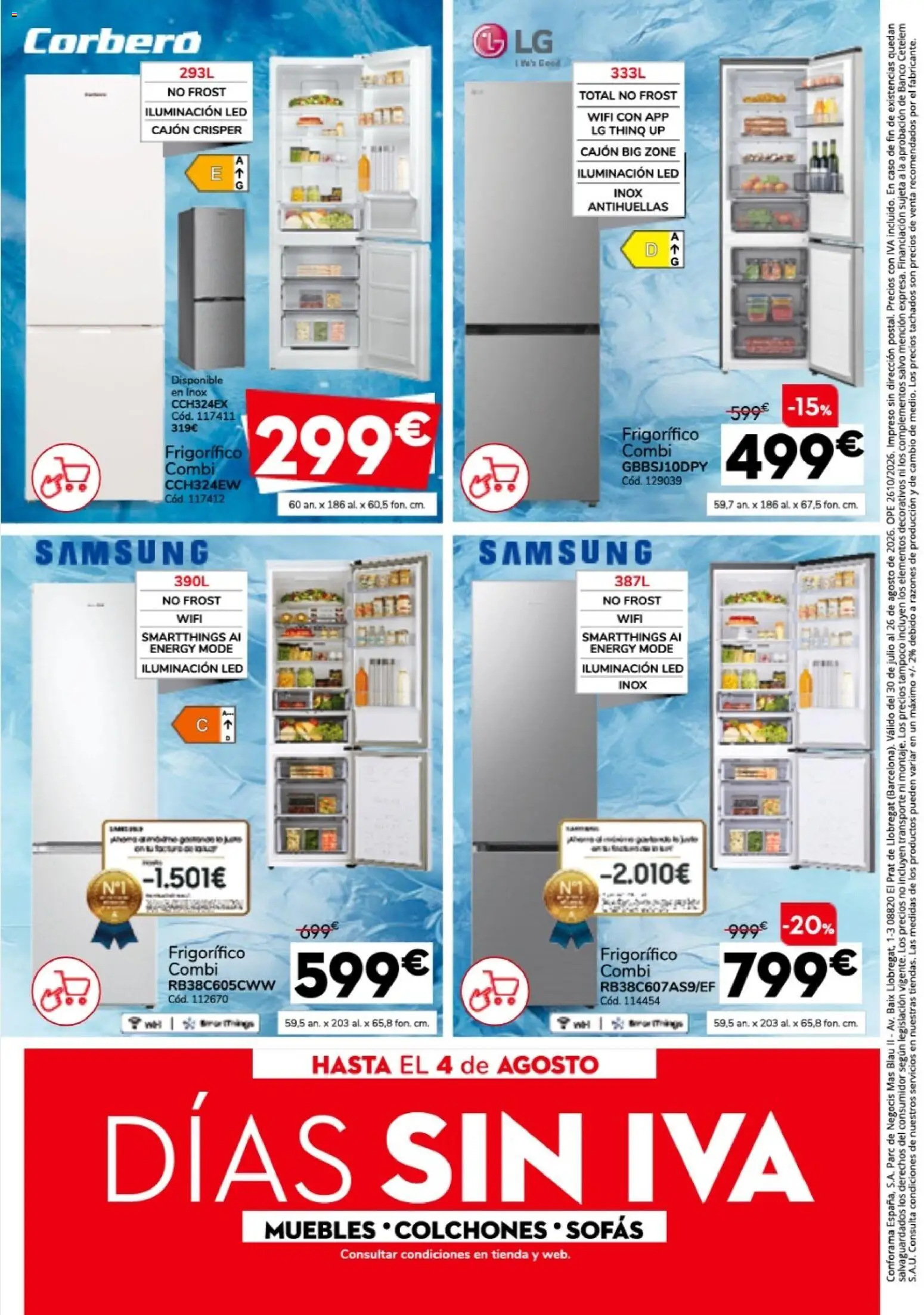 Conforama folleto │ válido desde el 30/07/2026 | Página: 16 | Productos: Combi, Galette de chaise