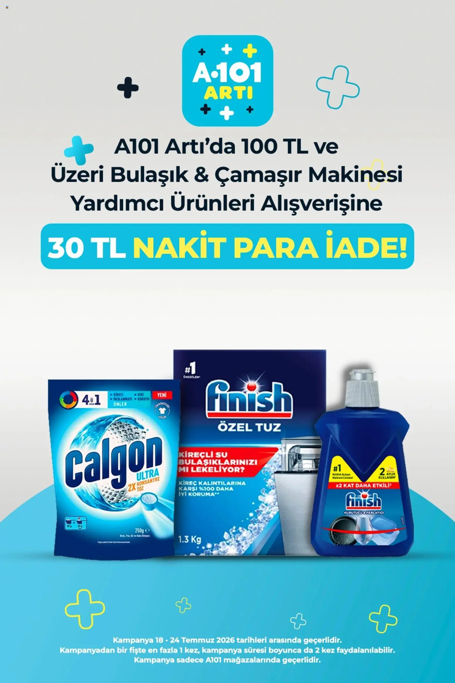 A101 - Arti - 18 Temmuz 2026 tarihinden itibaren geçerlidir | Sayfa: 5 | Ürünler: Su, Tuz, Çamaşır makinesi