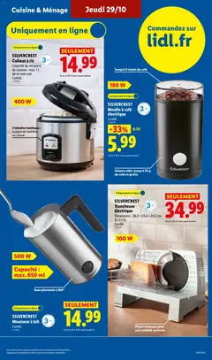 LIDL - Prévisualisation de LIDL catalogue valide à partir de 29/10/2026 | Page: 7 | Produits: Ventouse, Trancheuse, Café en grains, Trancheuse electrique