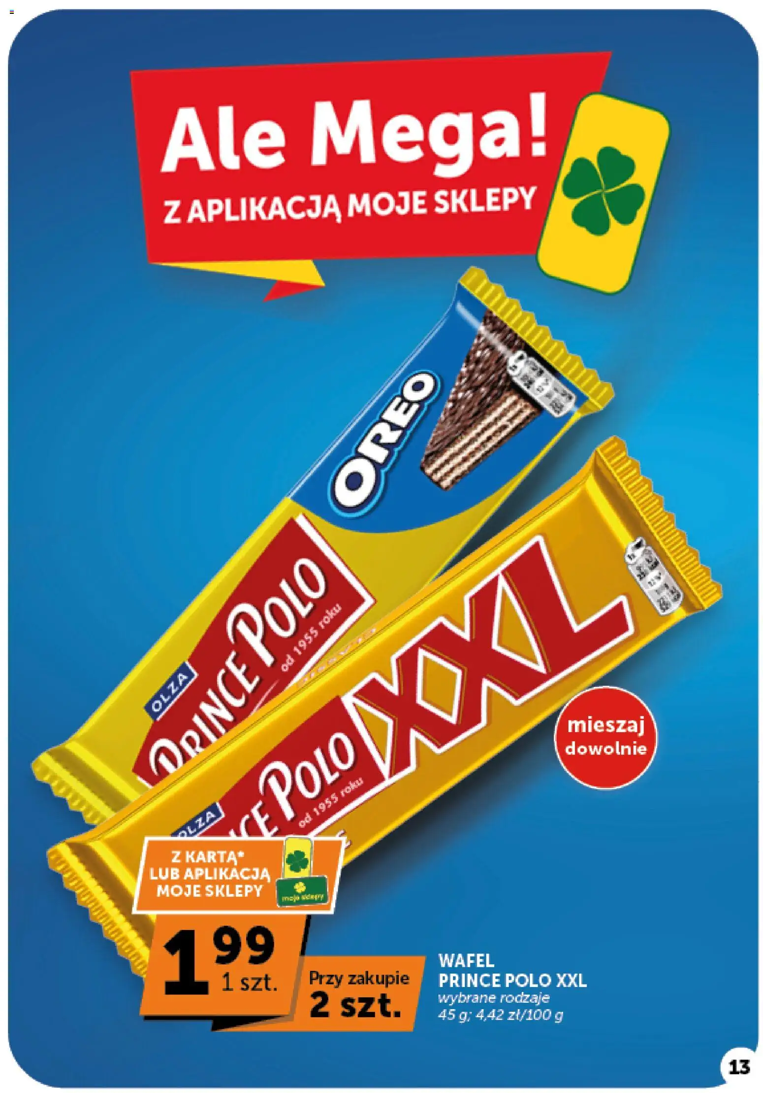 ABC gazetka od 08.10.2026 | Strona: 13 | Produkty: Prince polo xxl, Oreo, Prince polo