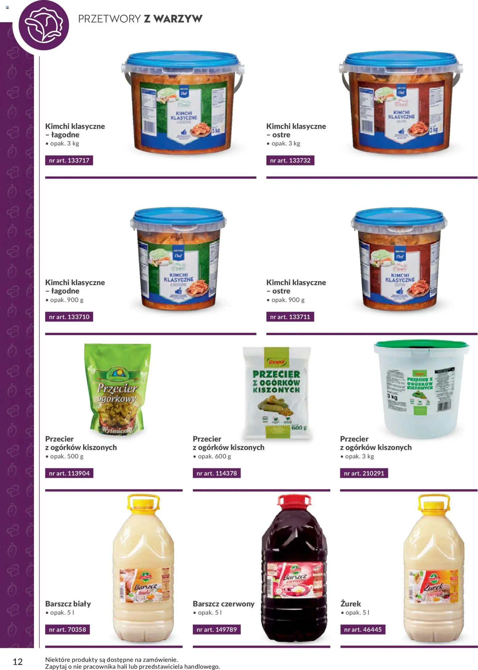 Makro Gazetka - Smart Chef Warzywa i Owoce od 01.01.2026 | Strona: 12 | Produkty: Kimchi, Barszcz, Zurek, Barszcz biały