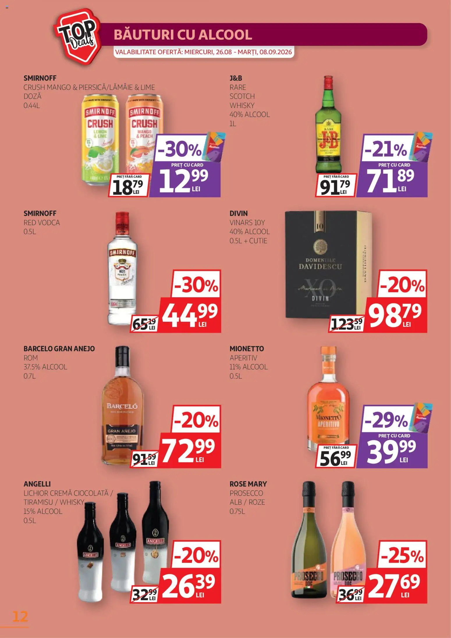Noul catalog Auchan – valabil de la 26.08.2026 | Pagină: 12 | Produse: Lime, Cutie, Prosecco, Cremă