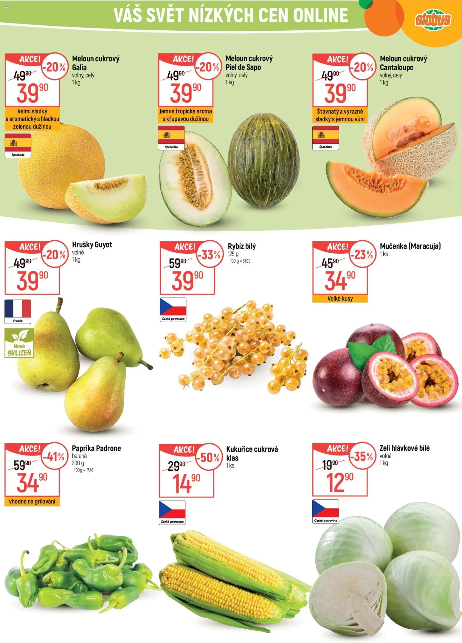 Globus leták od 05.08.2026 | Strana: 19 | Produkty: Meloun, Grilování, Zelí, Paprika