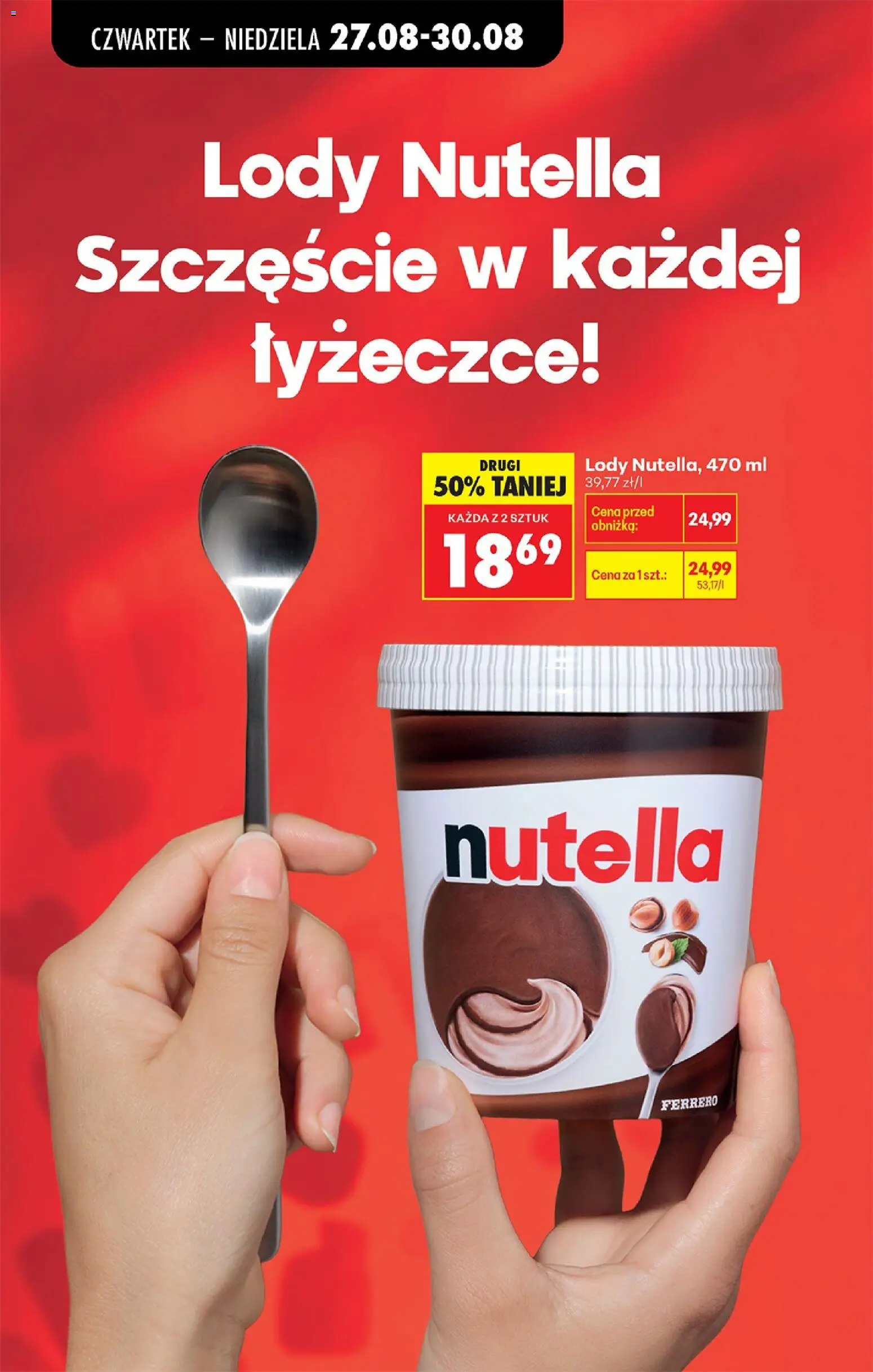 Biedronka Polsko leták - Codziennie niskie ceny od 27.08.2026 | Strana: 90 | Produkty: Nutella