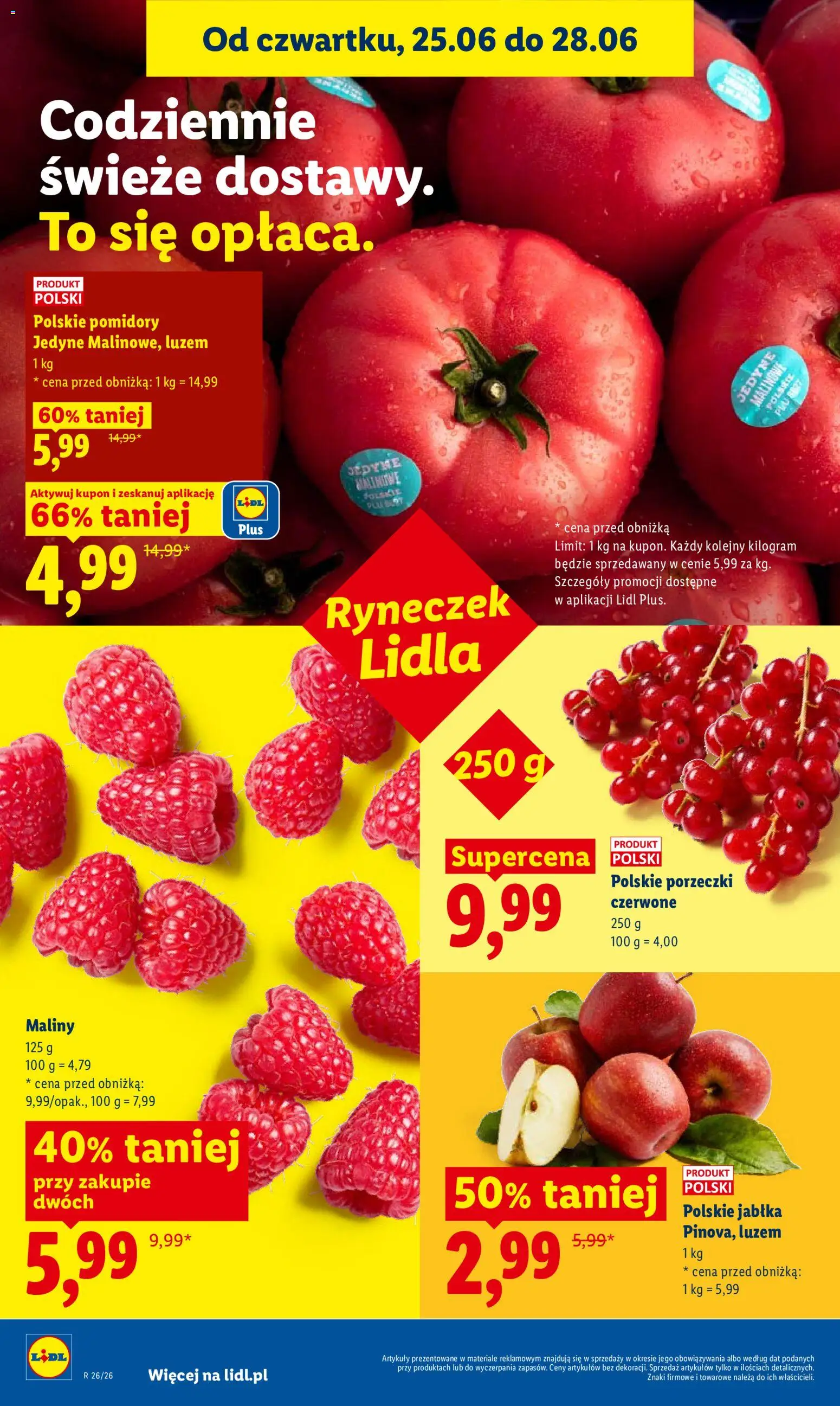 Lidl Polsko leták od 25.06.2026 | Strana: 38 | Produkty: Jablka, Maliny
