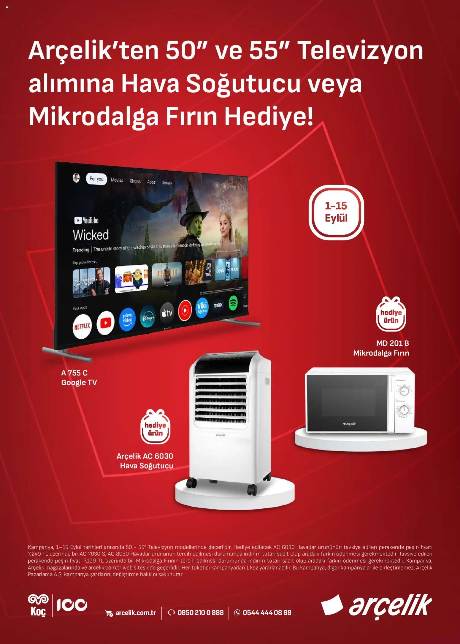 Arçelik Katalog - 01 Eylül 2026 tarihinden itibaren geçerlidir | Sayfa: 88 | Ürünler: TV, Televizyon, Video, Fırın