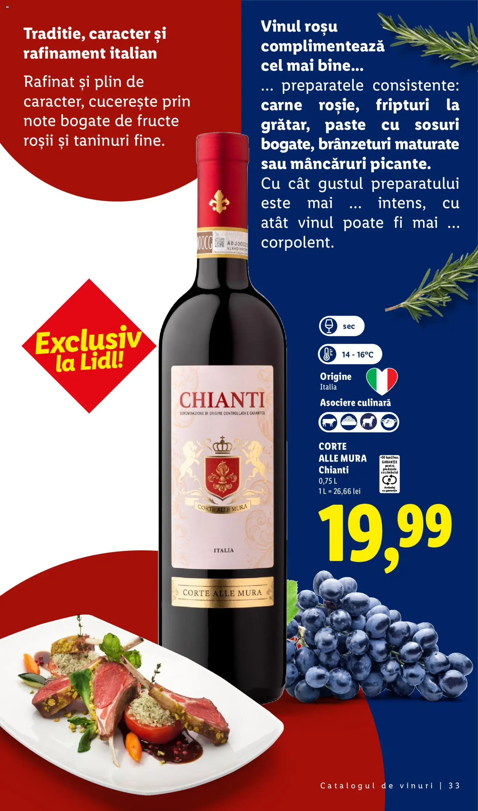 Noul catalog Lidl – valabil de la 28.09.2026 | Pagină: 33 | Produse: Vin, Roșii, Paste, Fructe