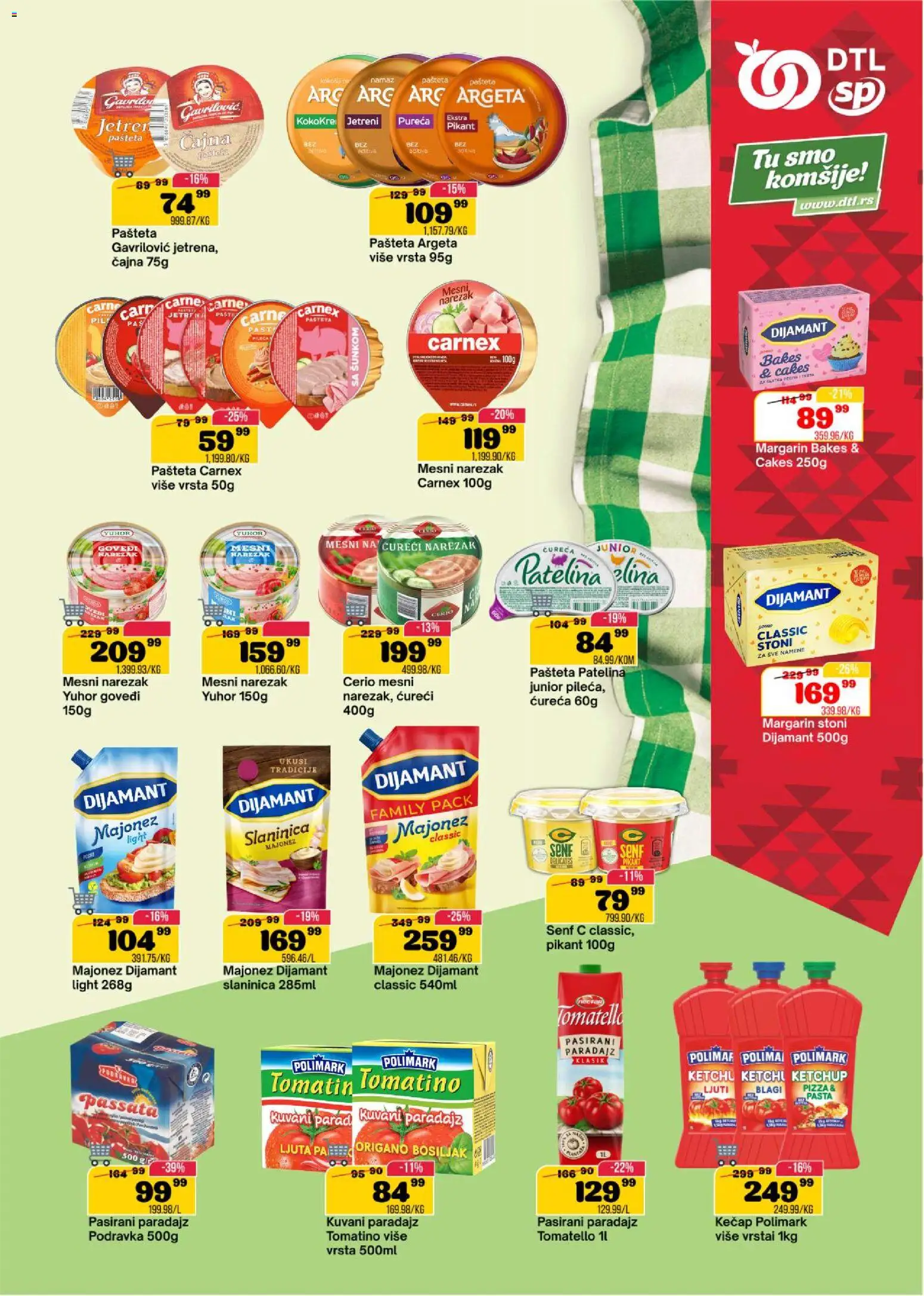 Senta Promet katalog - važi od 20.05.2026 | Strana: 7 | Proizvode: Majonez, Narezak, Podravka, Paradajz