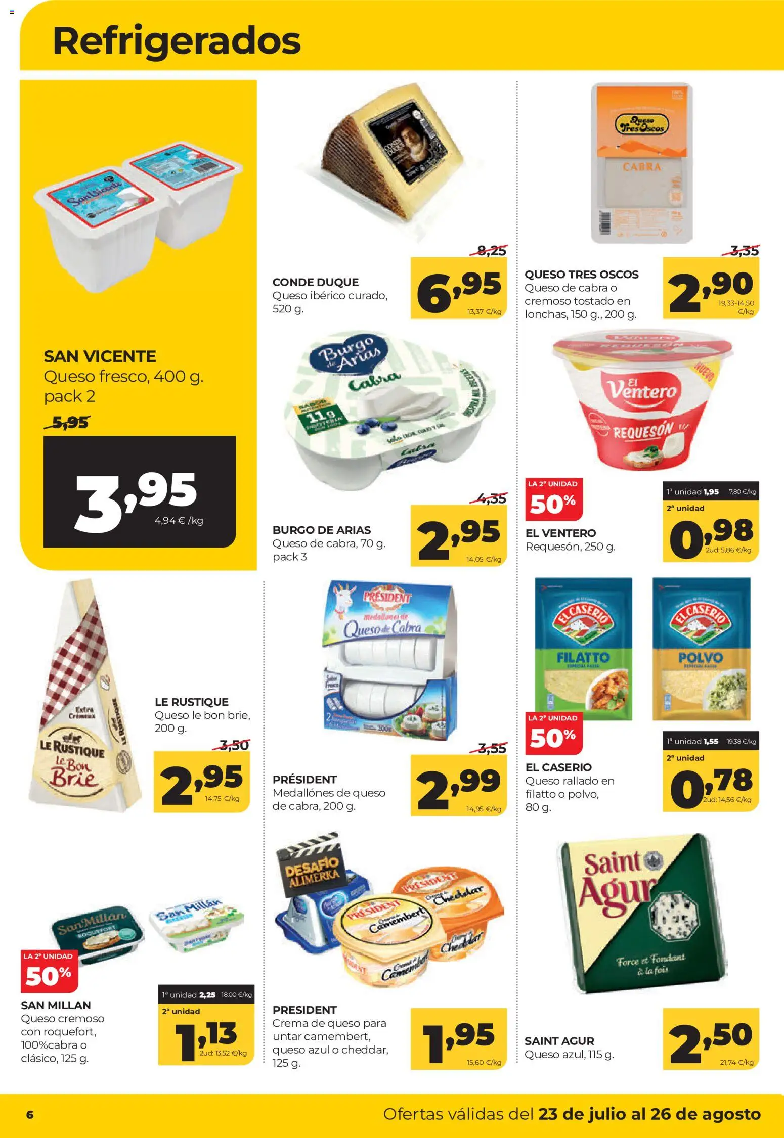 Alimerka folleto Castilla y León │ válido desde el 23/07/2026 | Página: 6 | Productos: Polvo, Medallones, Queso, Queso rallado