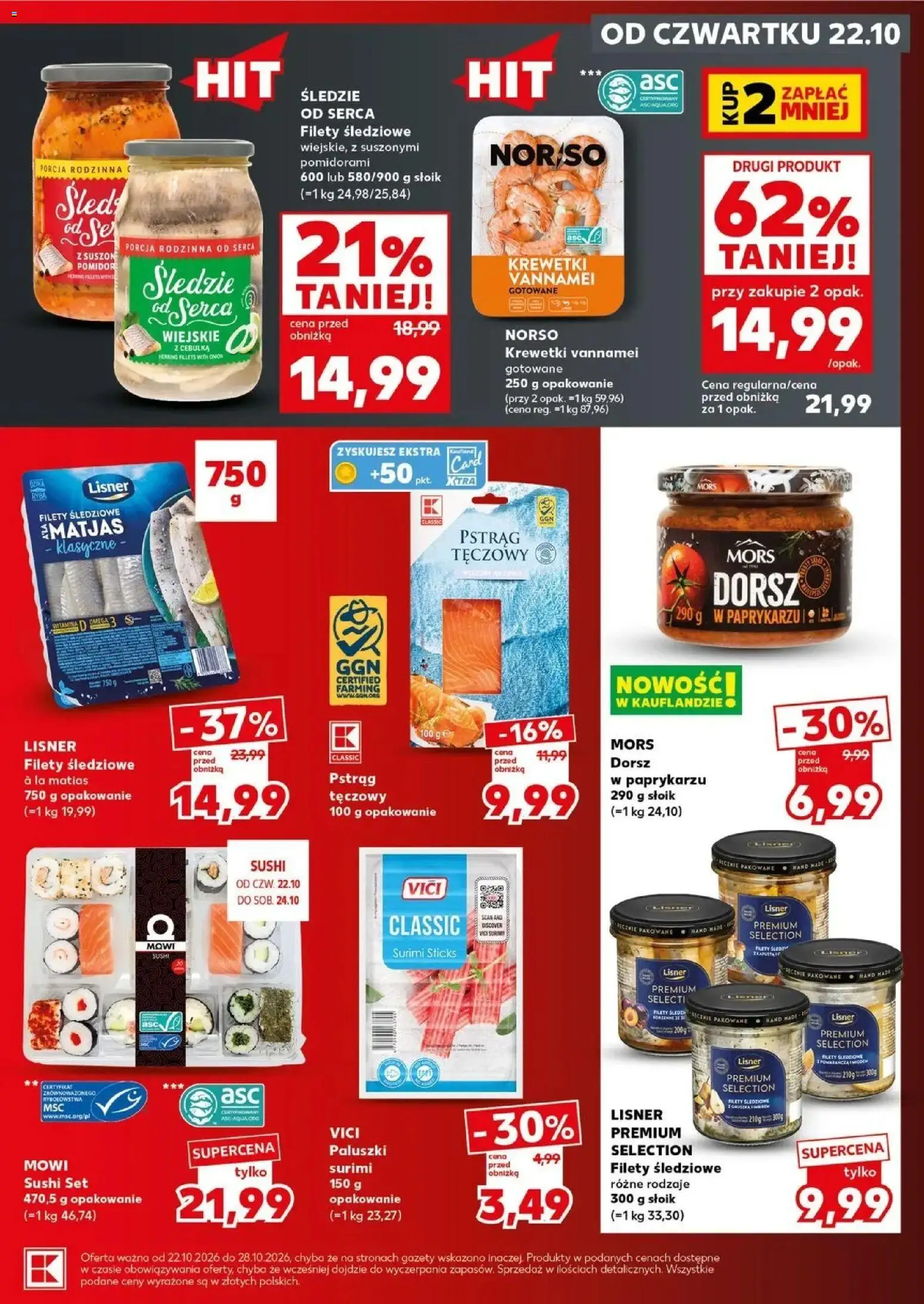 Kaufland gazetka - Mocny start od 26.10.2026 - od jutra PDF | Strona: 21 | Produkty: Pomidor, Dorsz, Sushi, Ryba