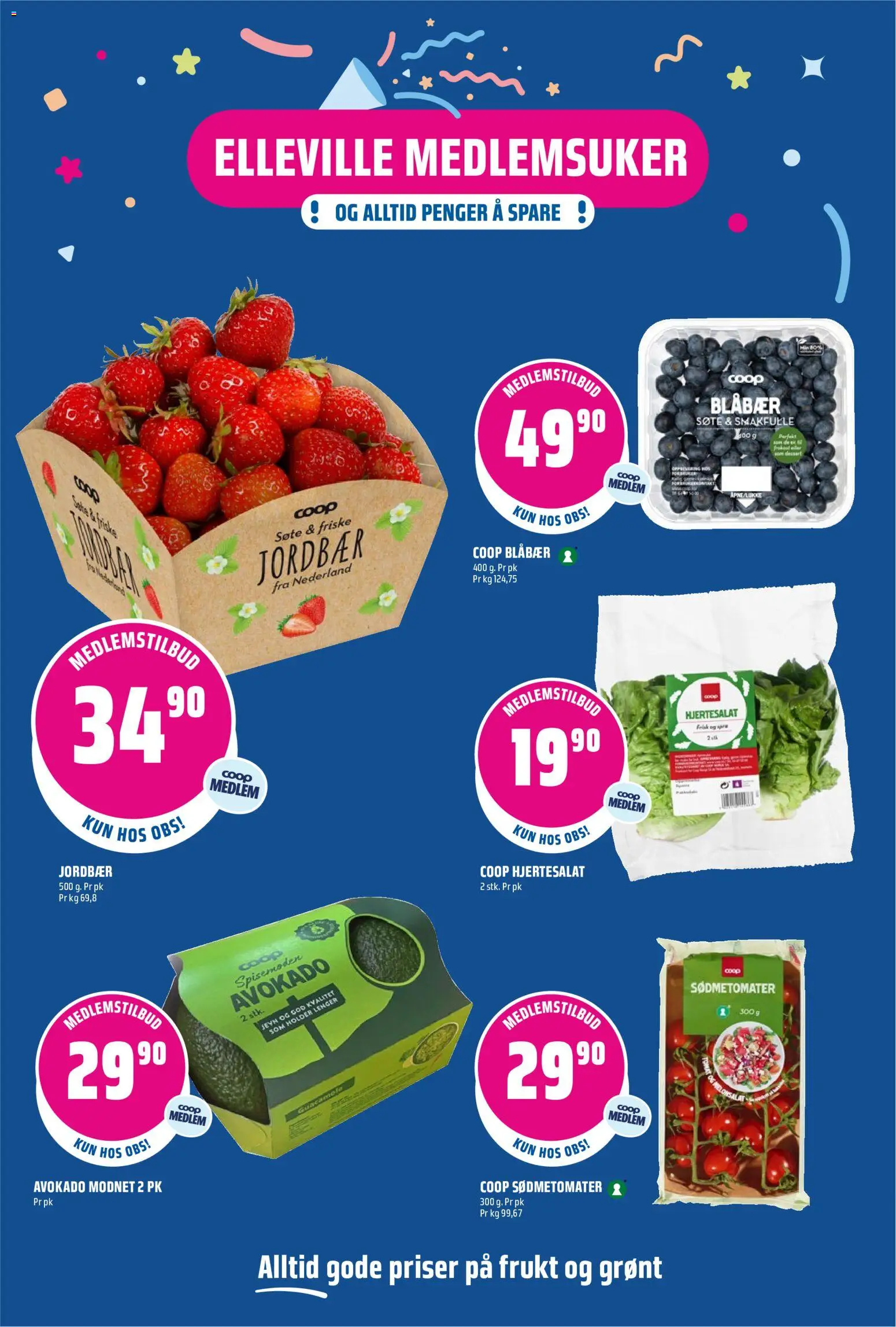 {H1} | Side: 4 | Produkter: Blåbær, Суміш дитяча, Форель, Hjertesalat