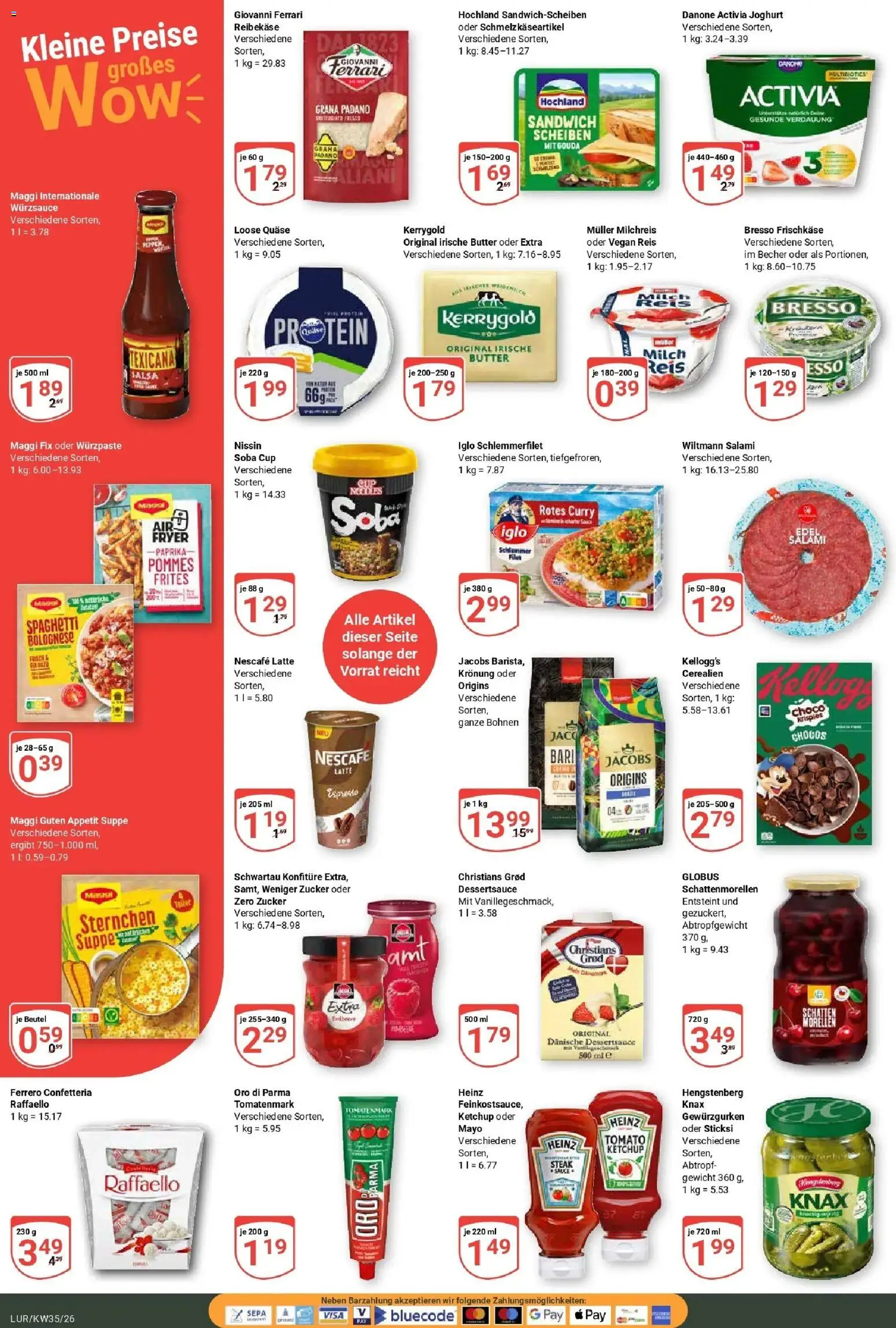 Globus Aktueller Prospekt (ab 24.08.2026) » Angebote online | Seite: 2 | Produkte: Spaghetti, Iglo, Bresso, Zucker