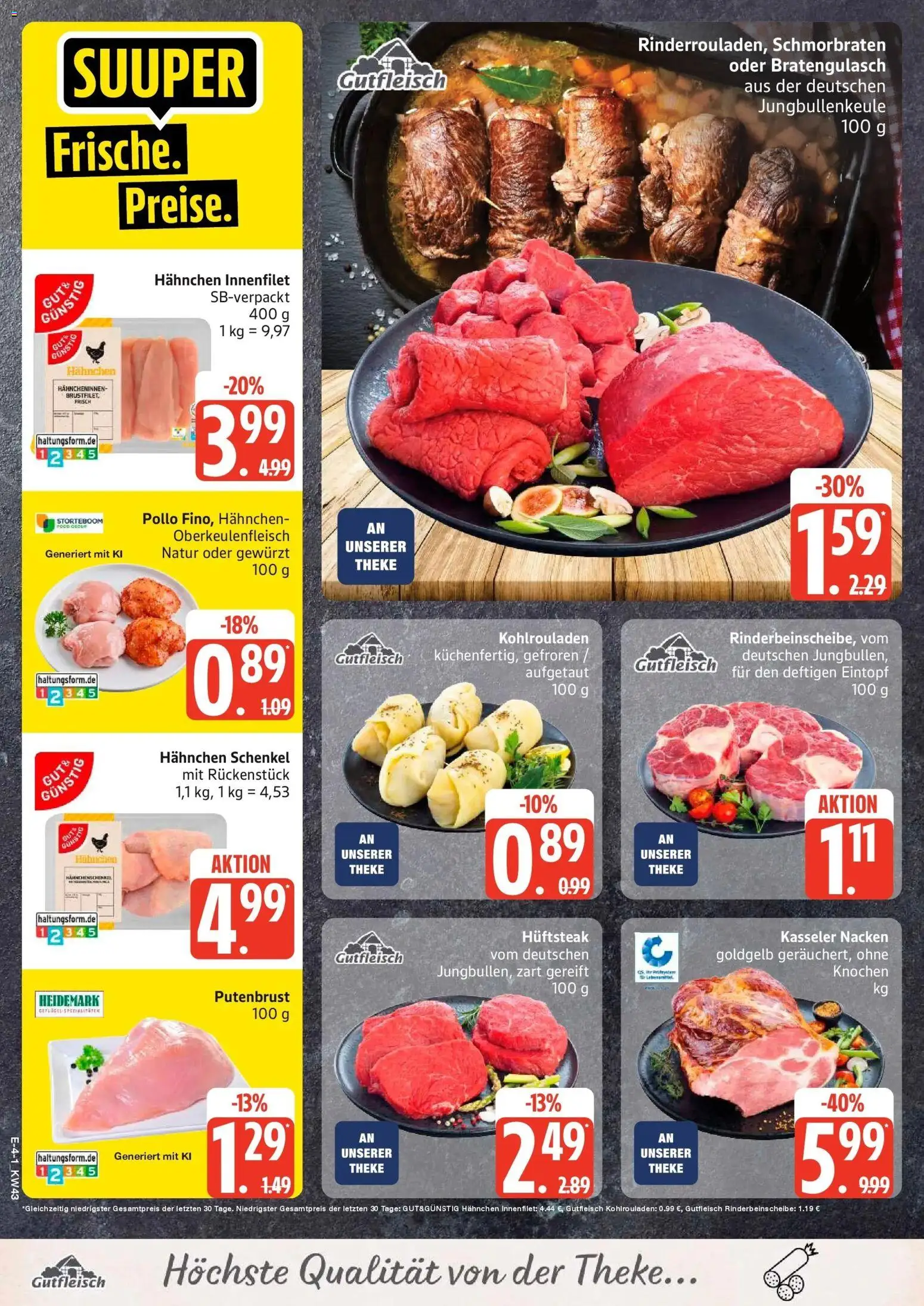 Edeka Prospekt Hamburg (ab 19.10.2026) » Angebote Online | Seite: 6 | Produkte: Putenbrust, Hahnchen, Theke, Kasseler nacken