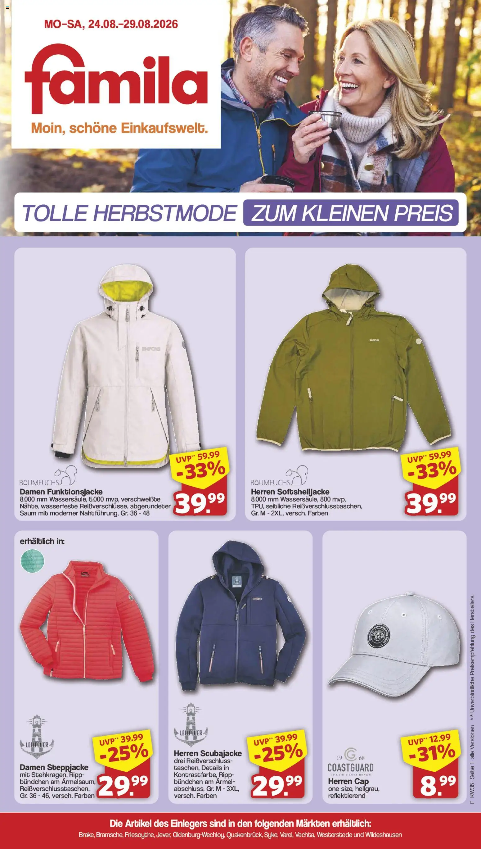 Famila Nordwest Sonderangebote – gültig ab 23.08.2026 | Seite: 1 | Produkte: Steppjacke