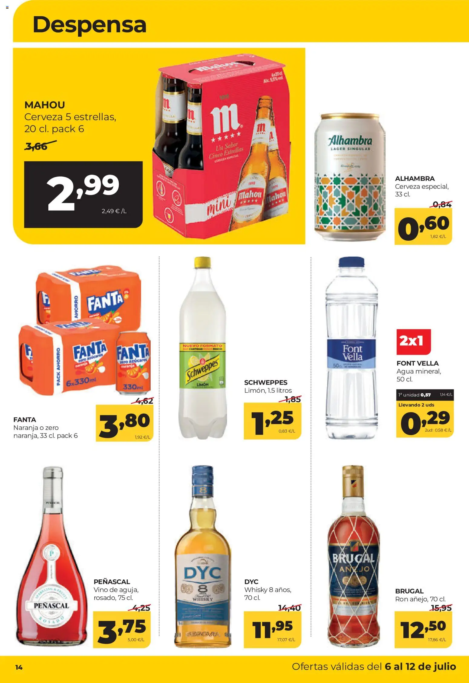 Alimerka folleto Castilla y León │ válido desde el 06/07/2026 | Página: 14 | Productos: Ron, Vino, Cerveza, Whisky