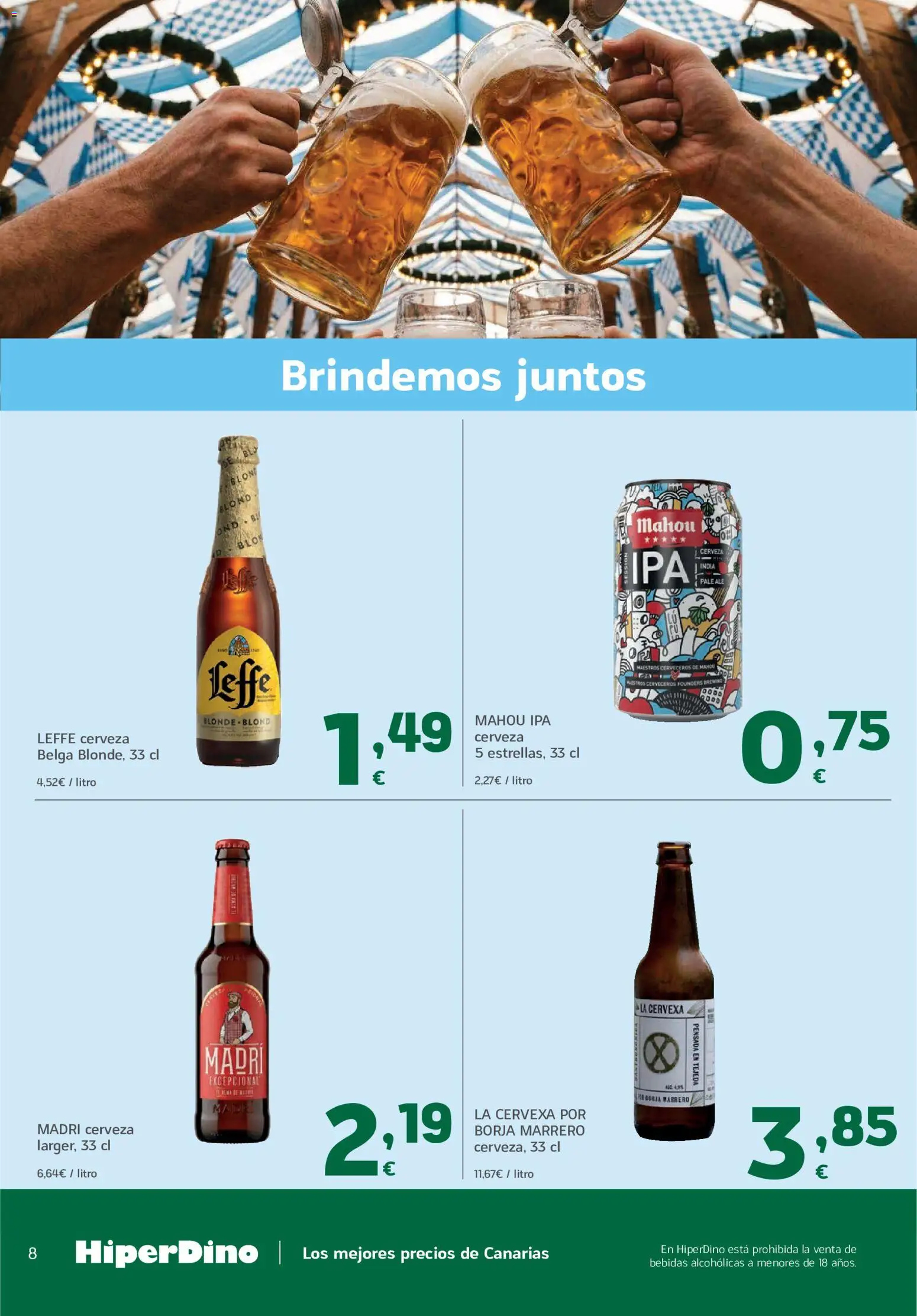 HiperDino Oktoberfest │ válido desde el 24/09/2026 | Página: 8 | Productos: Cerveza, Bebidas