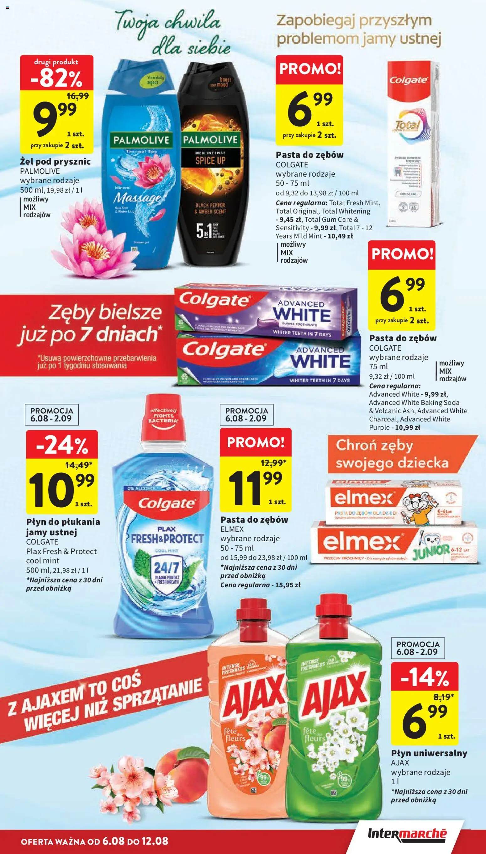 Intermarche gazetka od 06.08.2026 | Strona: 37 | Produkty: Prysznic, Żel pod prysznic, Pasta do zębów