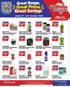 Africa Cash & Carry specials catalogue – valid from 19/10/2026