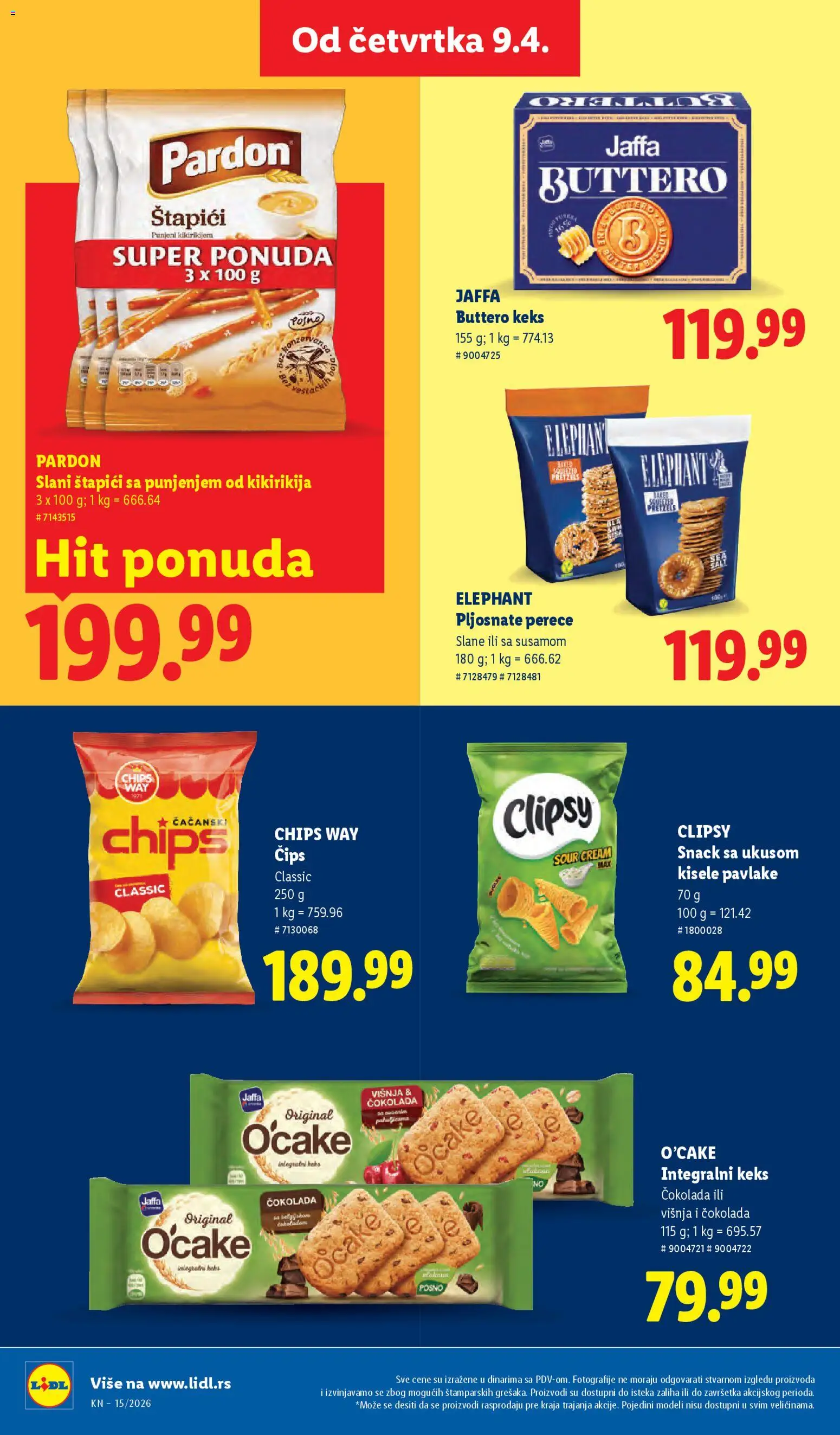 Lidl katalog - važi od 09.04.2026 | Strana: 38 | Proizvode: Keks, Višnja, Čokolada, Slani štapići