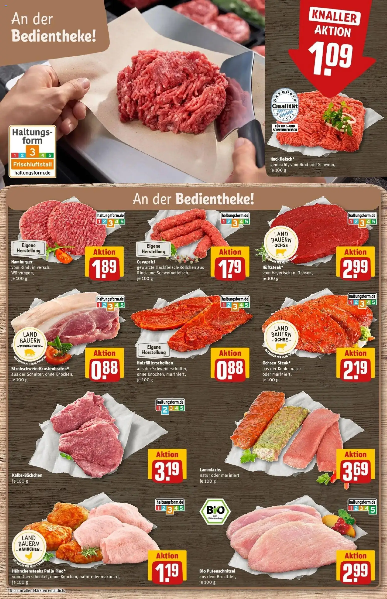 REWE Prospekt ab 28.09.2026 zum Blättern » Angebote | Seite: 14 | Produkte: Hahnchen, Cevapcici, Putenschnitzel, Schweinefleisch