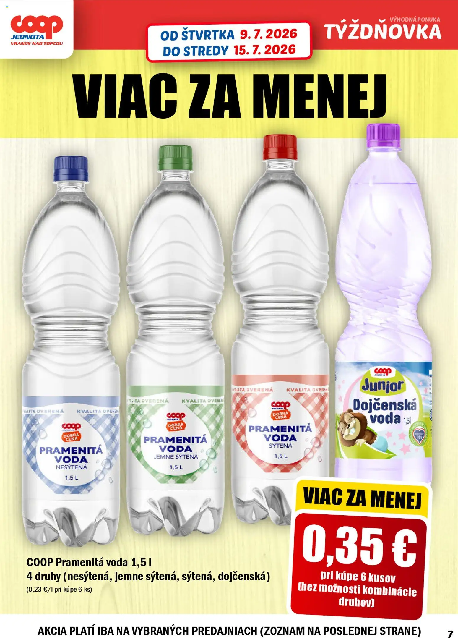 Nové COOP Jednota akcie – leták je platný od 09.07.2026 | Strana: 7