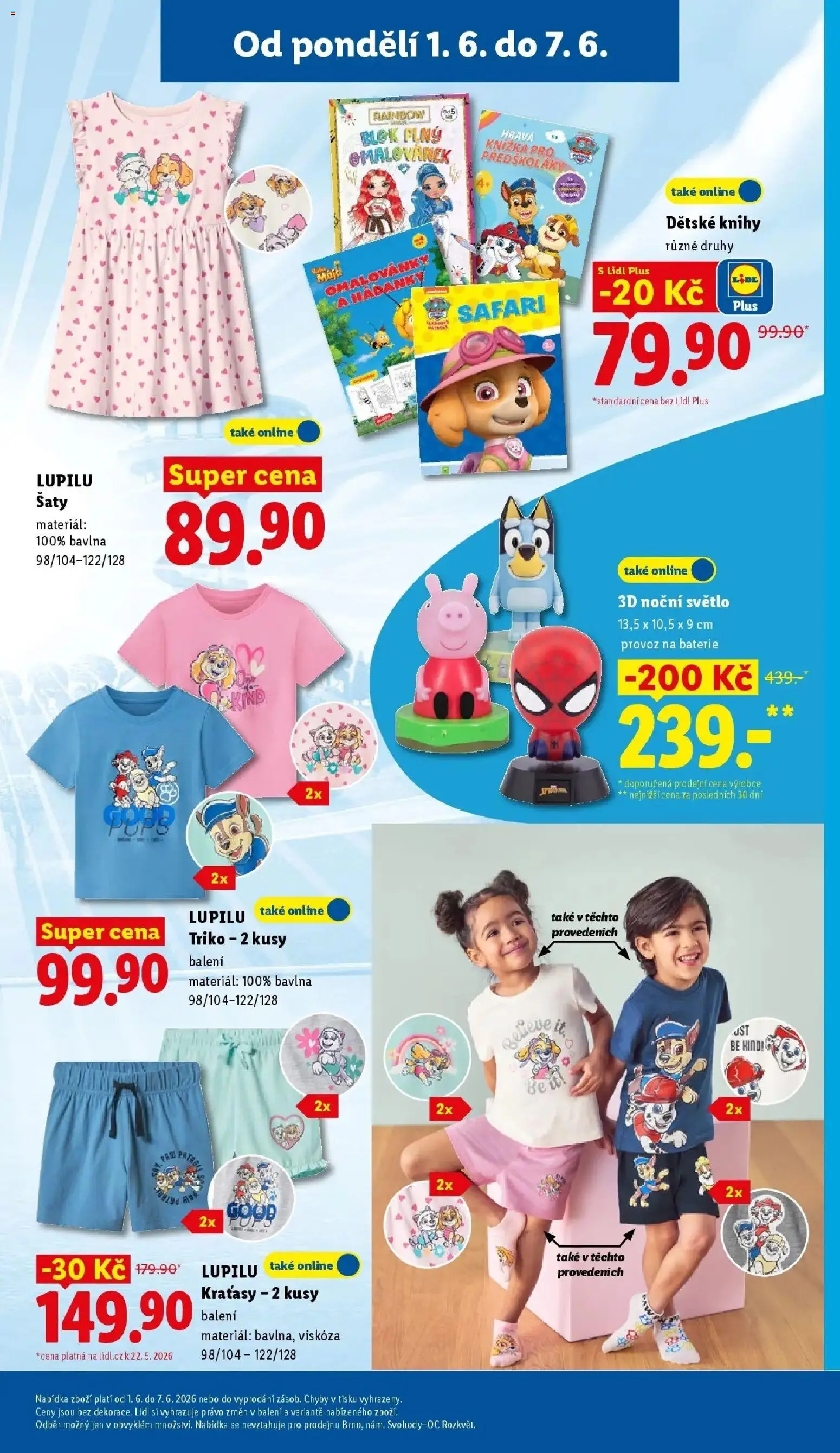 Lidl aktuální leták od 01.06.2026 | Strana: 39 | Produkty: Šaty, Kraťasy, Blok, Knížka