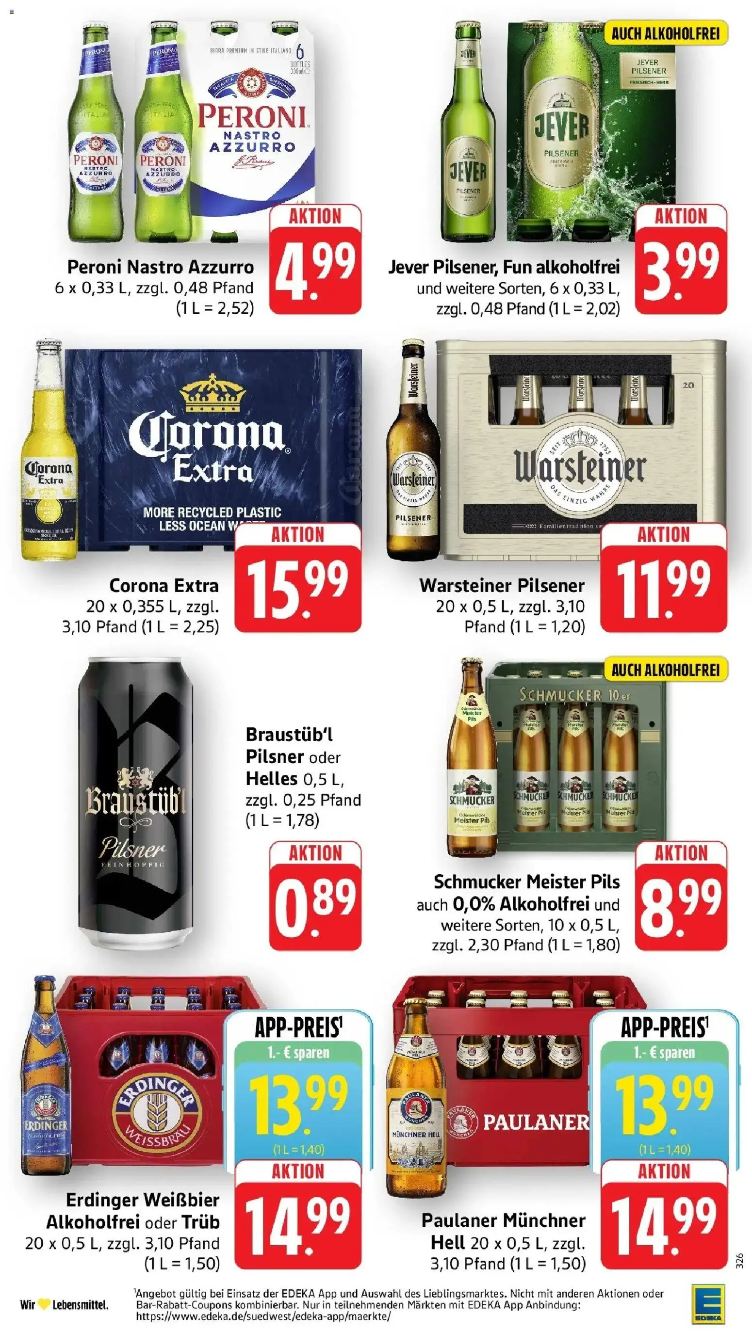E center Prospekt Bensheim-Auerbach (ab 17.08.2026) zum Blättern | Seite: 31 | Produkte: Erdinger, Weißbier, Pils, Paulaner