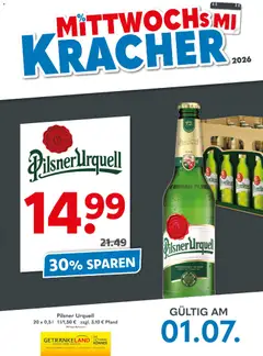 Getränkeland Mittwochs Kracher ab 01.07.2026 gültig