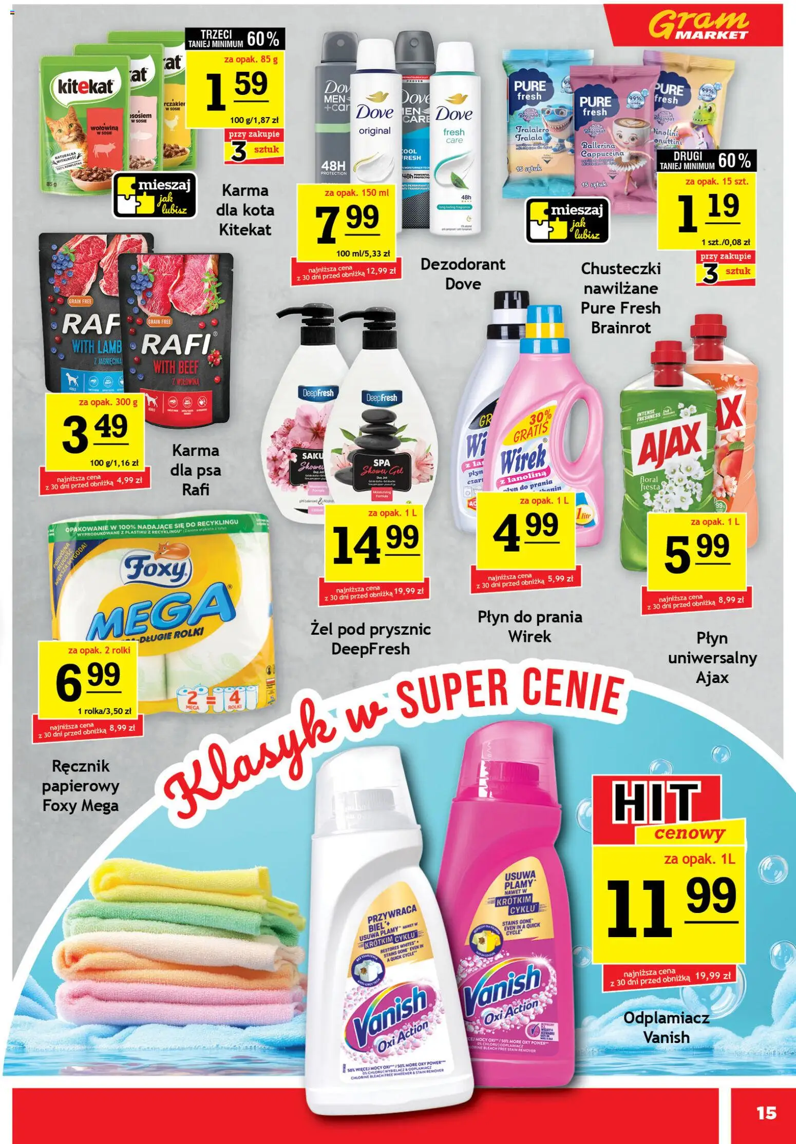 Gram Market gazetka od 20.05.2026 | Strona: 15 | Produkty: Rolki, Prysznic, Dezodorant, Ręcznik papierowy