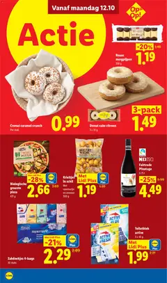 Biologische groente pizza, 421 g - Voorbeeld van een folder van Lidl, geldig van 12-10-2026 | Pagina: 16 | Producten: Krieltjes, Donuts, Cake, Toilet