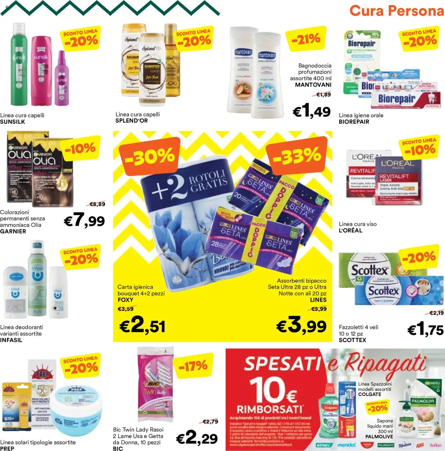 Volantino Unes del 17.06.2026 | Pagina: 23 | Prodotti: Carta igienica, Sapone, Fazzoletti