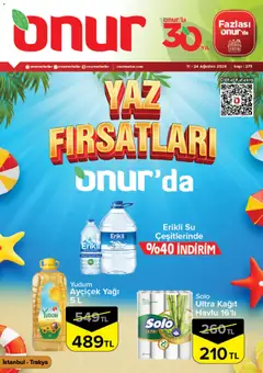 Onur Market Onur Market Katalog 11.08.2026 - Broşürünün önizlemesi