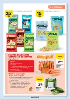 Pré-visualização Continente Regresso às Aulas Na escola de toda a gente válido de 11/08/2026 | Página: 45 | Produtos: Colheres, Abacaxi, Cenoura, Coco