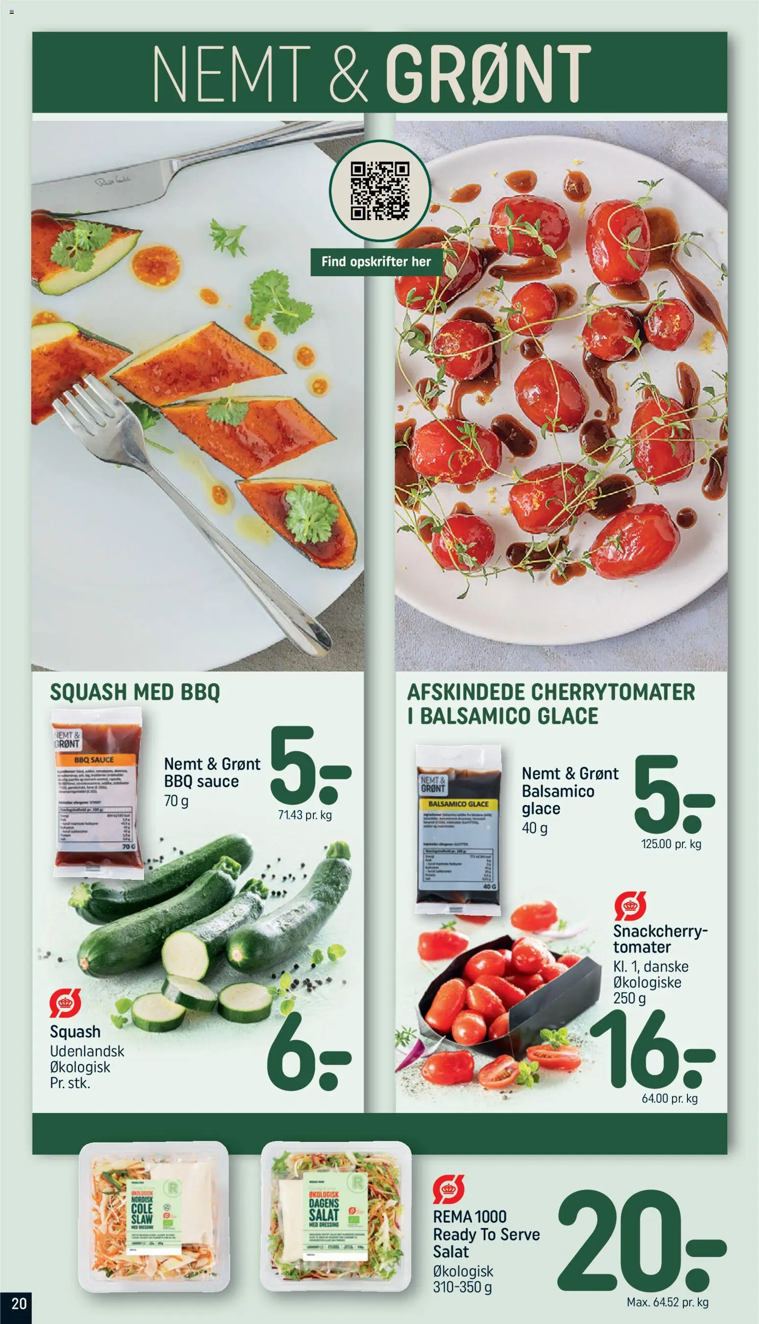 Rema 1000 tilbudsavis – gyldig fra 07.06.2026 | Side: 20 | Produkter: Tomater, Squash, Cherry, Balsamico