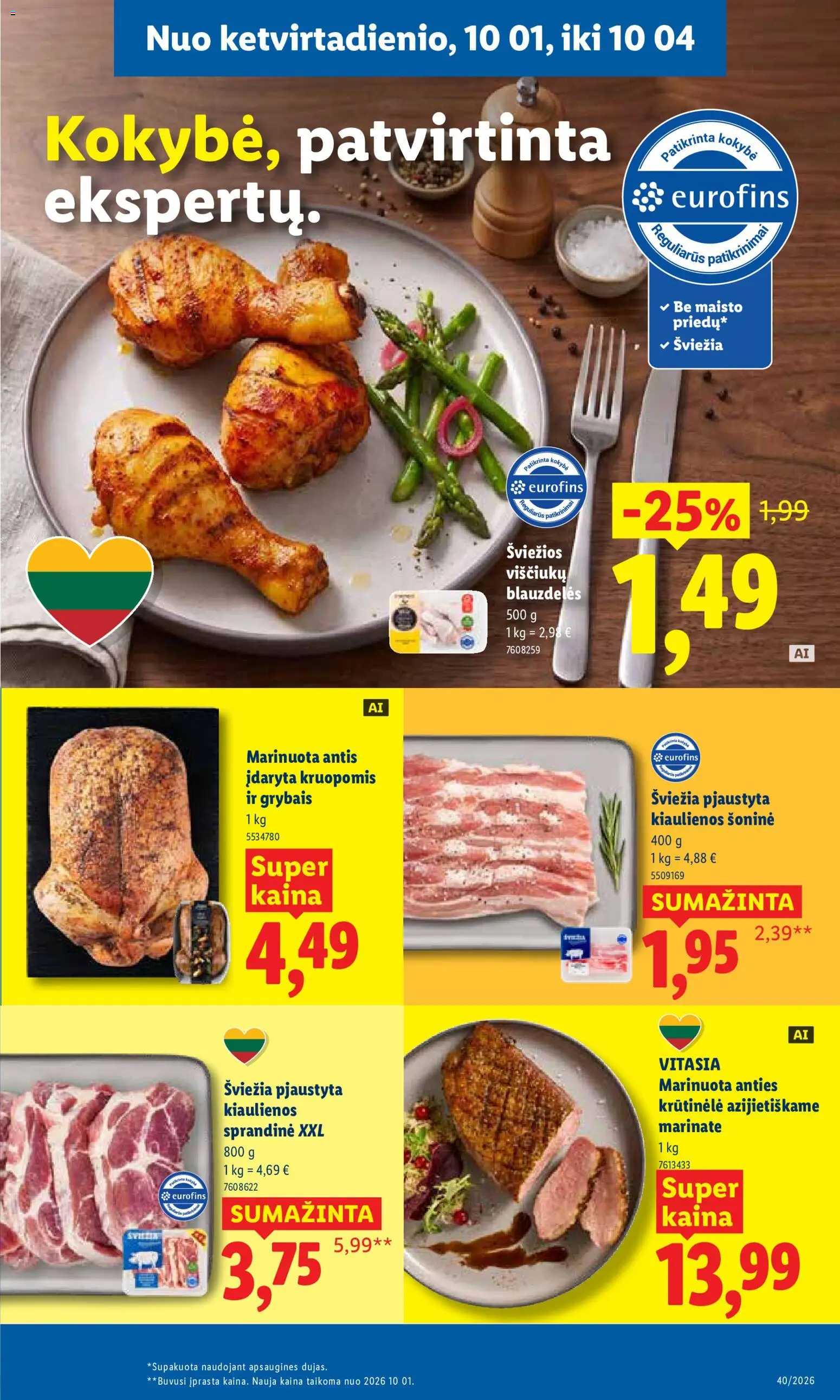 LIDL akcijos nuo 2026.09.28 | Puslapis: 49 | Prekių: Kiaulienos, Viščiukų