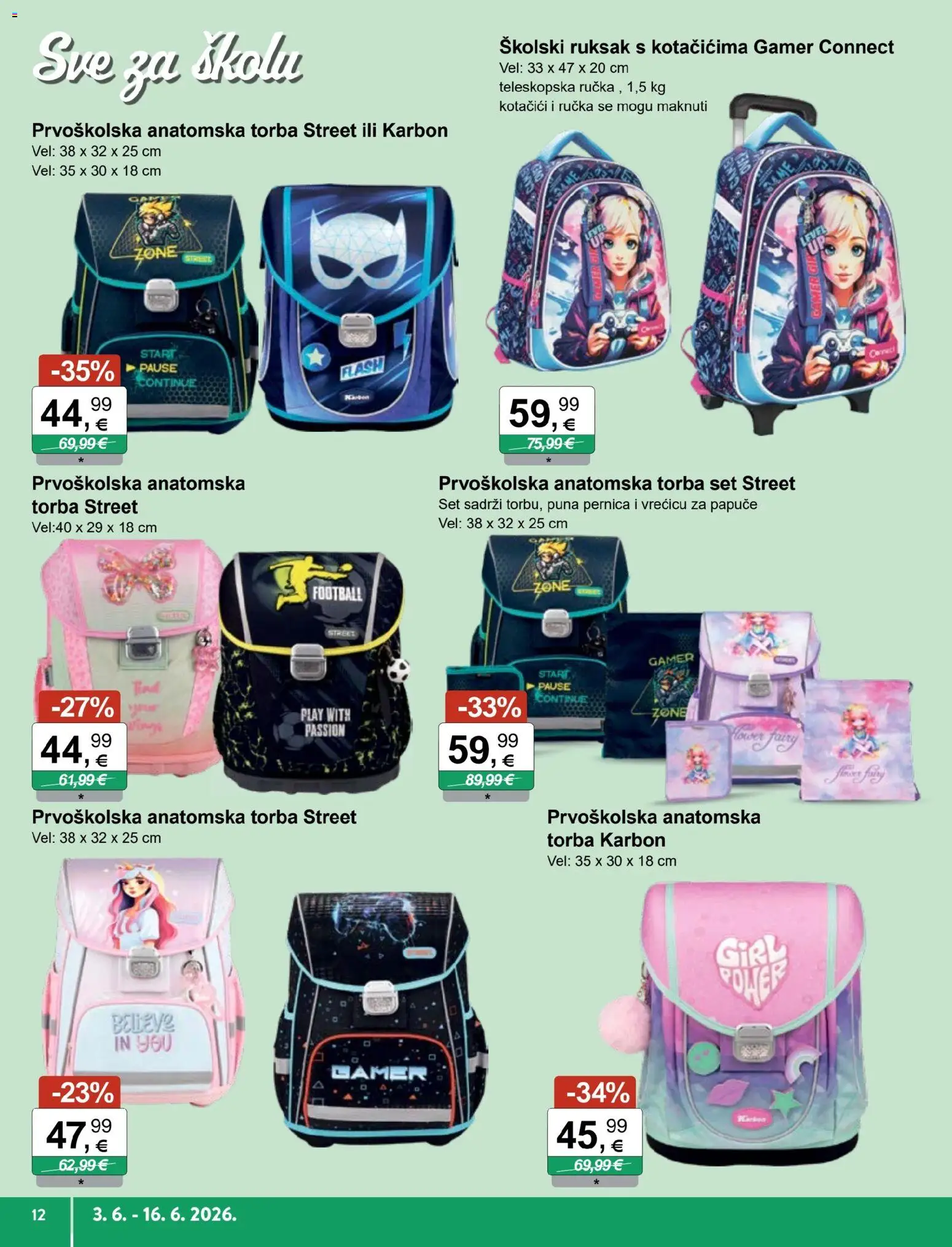 KTC katalog | vrijedi od 03.06.2026 | Stranica: 12 | Proizvodi: Pernica, Papuče, Ruksak, Torba