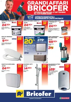 Anteprima del volantino Bricofer volantino valido a partire dal 17/09/2026 | Pagina: 4 | Prodotti: Mobile, Scaldabagno, Bagno, Specchio