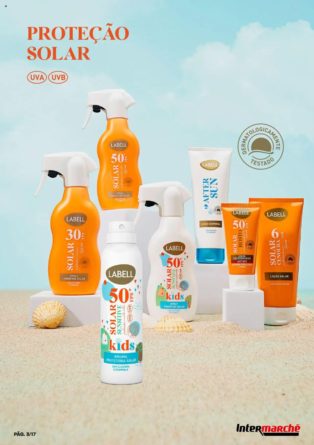 Intermarché - EspecialProdutos Labell │ válido de 11.07.2025 | Página: 3 | Produtos: Protetor solar, Cenoura, Creme
