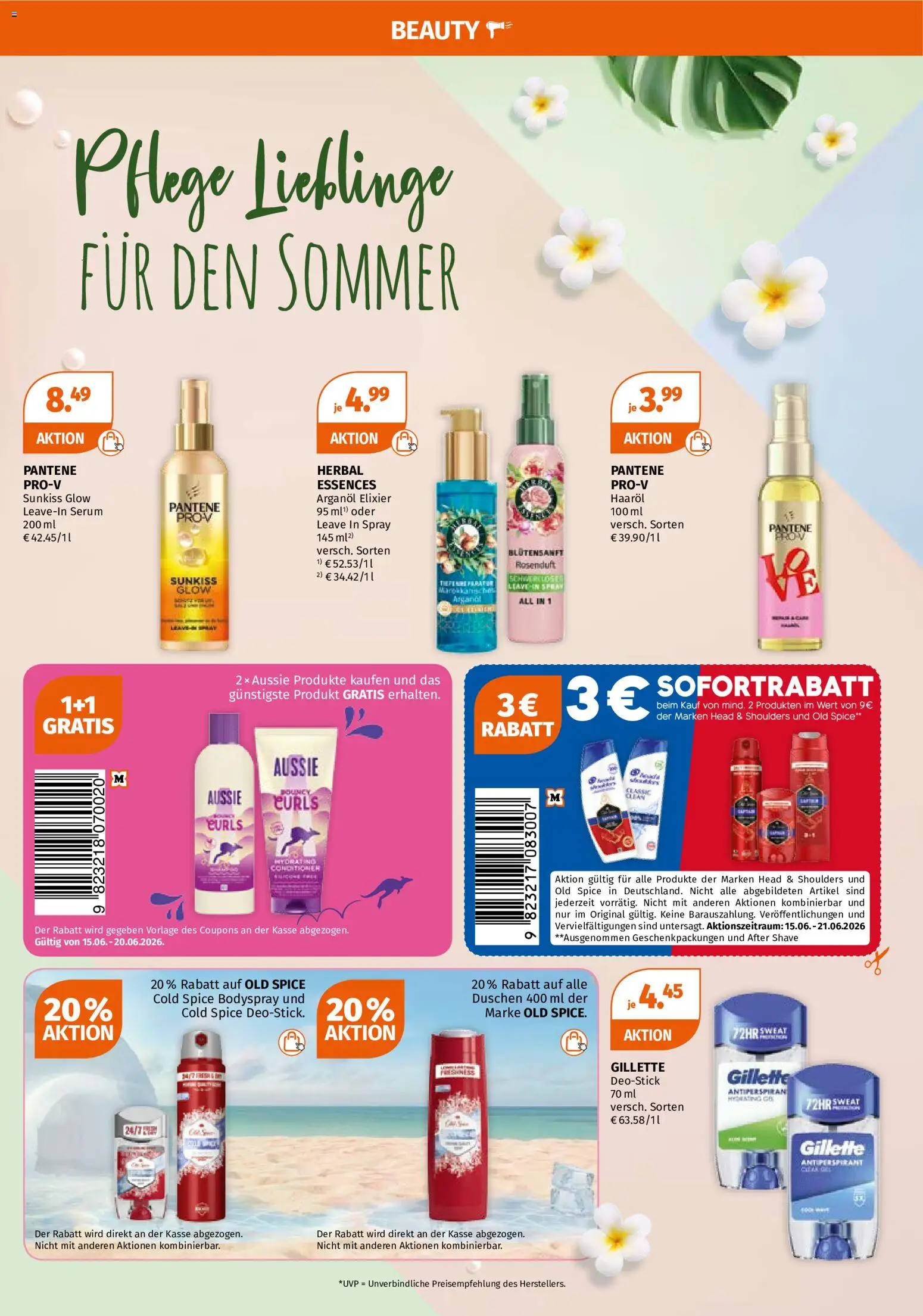 Müller Angebote für den Sommer – gültig ab 15.06.2026 | Seite: 3 | Produkte: Head & shoulders, Shampoo, Haaröl, Serum