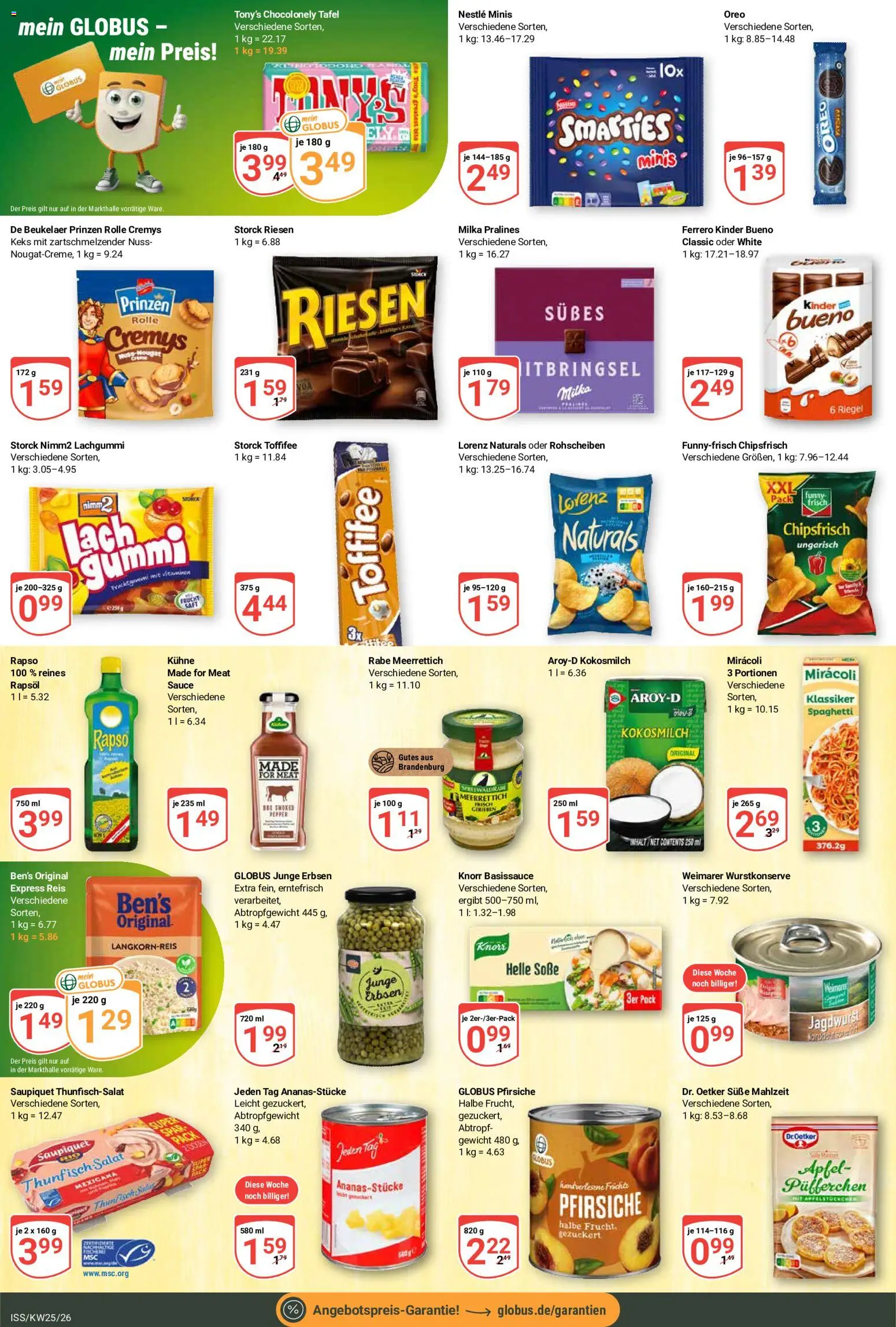 Globus Prospekt – gültig ab 15.06.2026 | Seite: 15 | Produkte: Rapsöl, Smarties, Äpfel, Erbsen