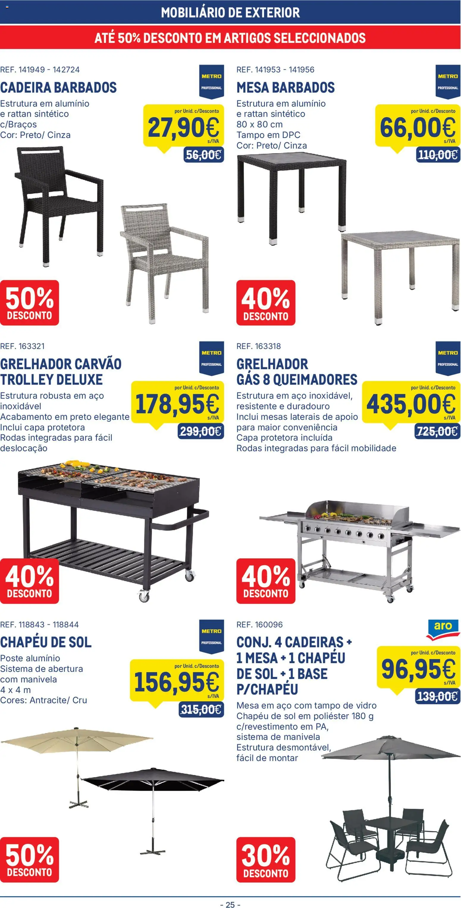 Makro folheto │ válido de 11/08/2026 | Página: 25 | Produtos: Chapéu, Cadeiras, Base, Grelhador