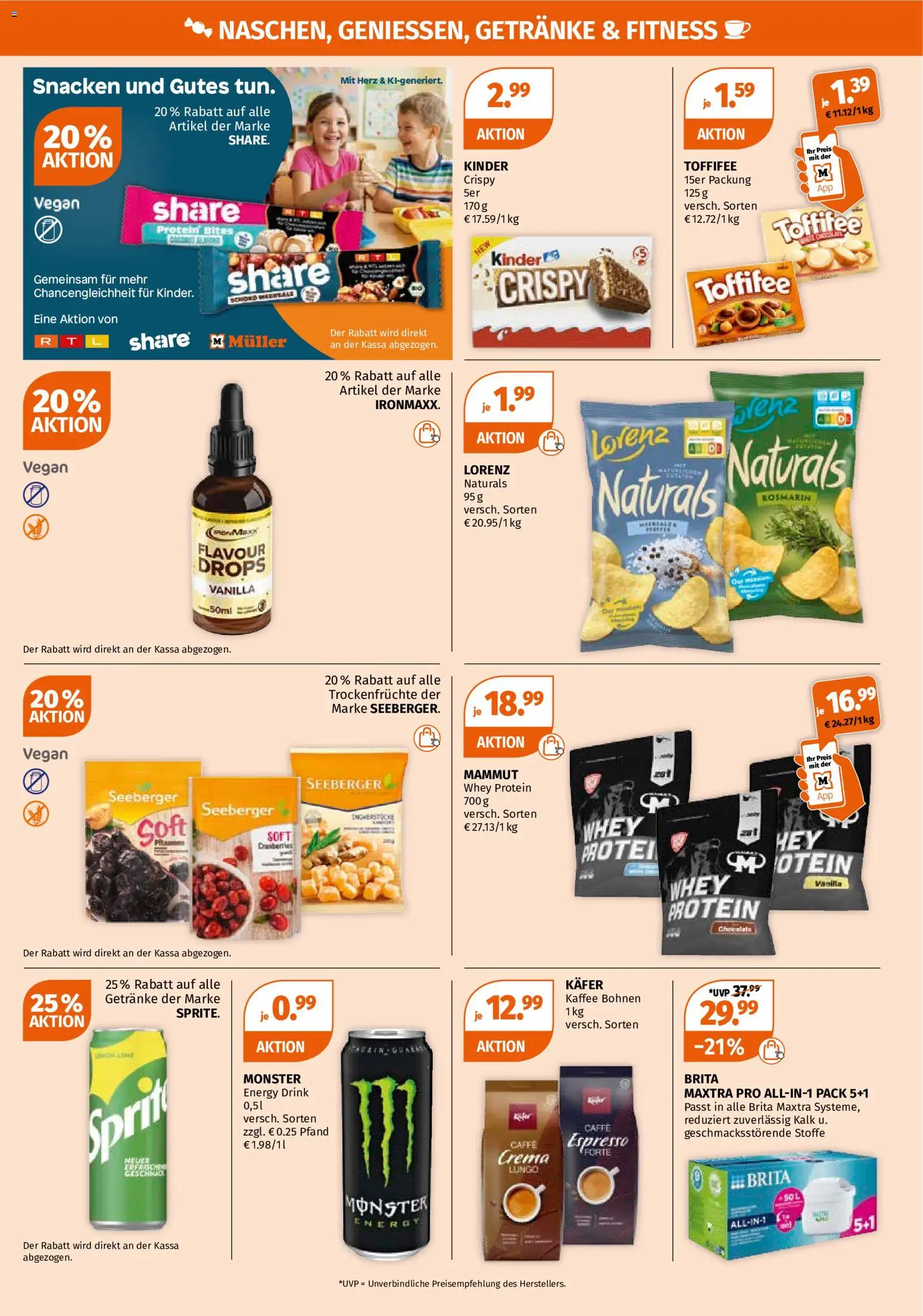 Müller Unsere Spätsommer Must-haves! gültig ab 31.08.2026 | Seite: 11 | Produkte: Getränke, Trockenfrüchte, Kaffee